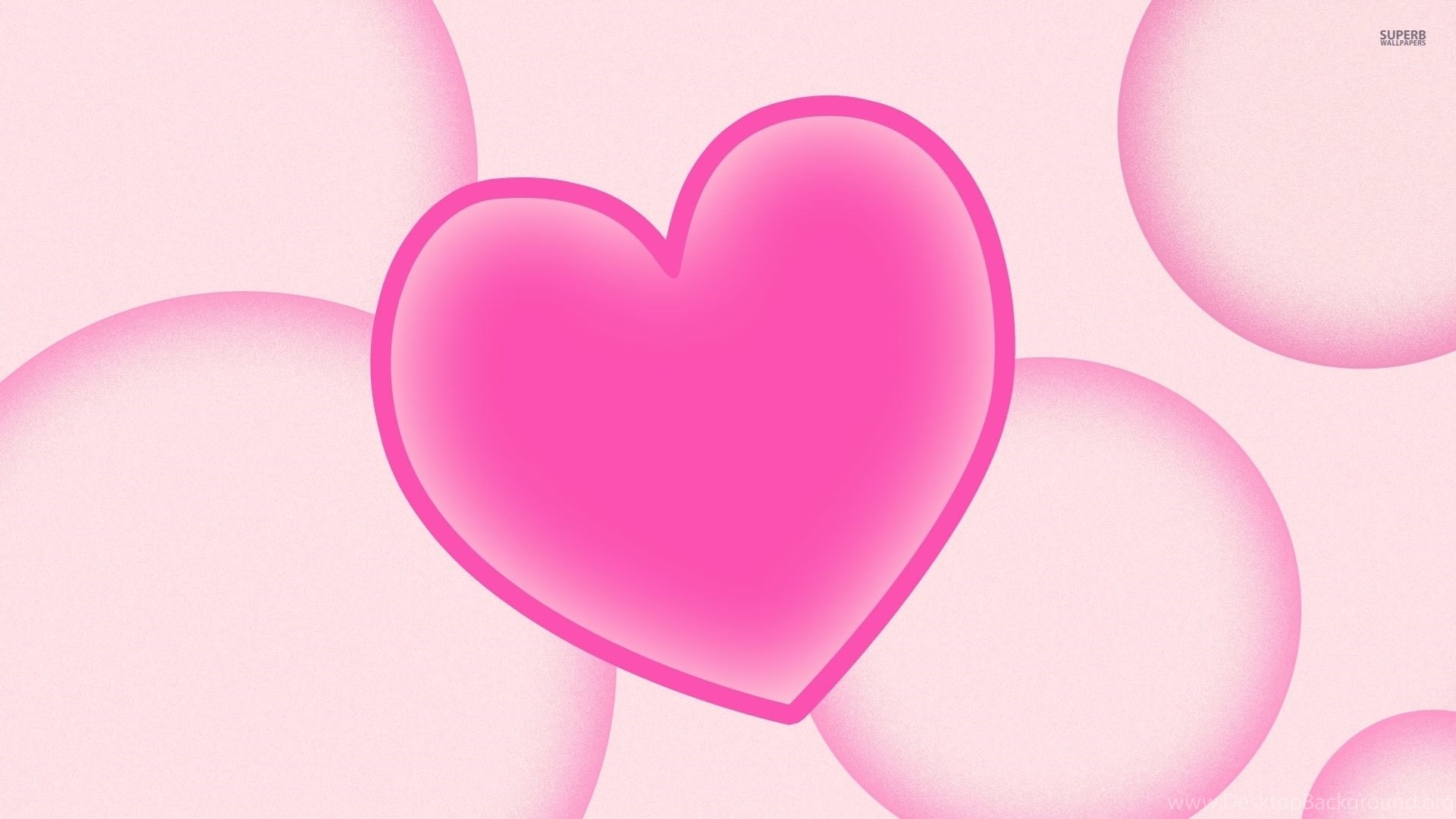 Pink Bubbles By The Pink Heart Wallpaper Digital Art Wallpaper. Desktop Background