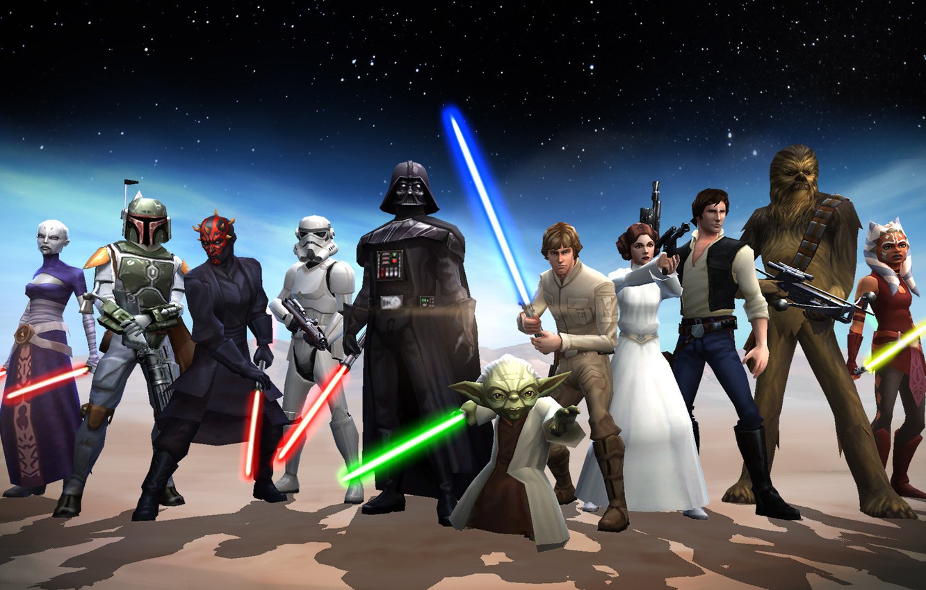 Wallpaper Star wars, heroes, galaxy, STAR WARS image for desktop, section фильмы