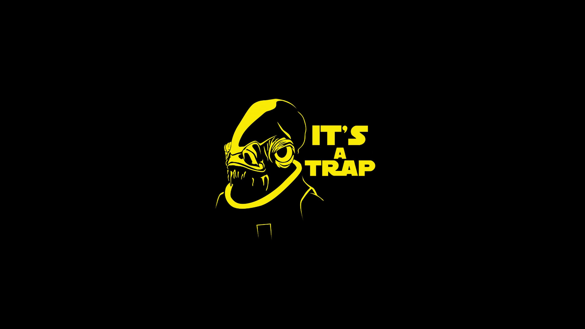 Download wallpaper Star Wars, Admiral Ackbar, it's a trap, section minimalism in resolution 1920x1080