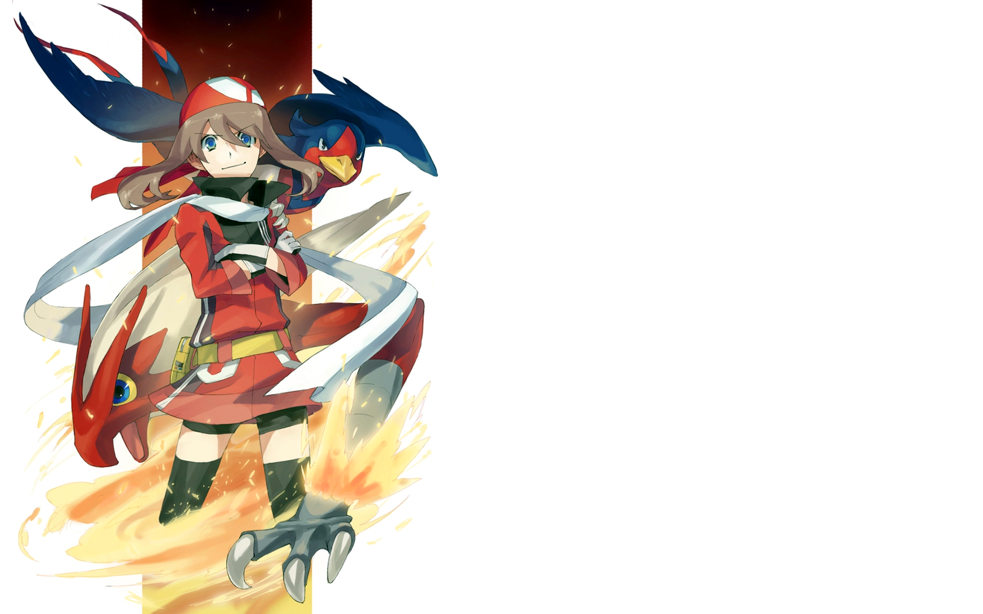 #blaziken, #May (pokemon), #Pokémon, #Swellow wallpaper HD Wallpaper
