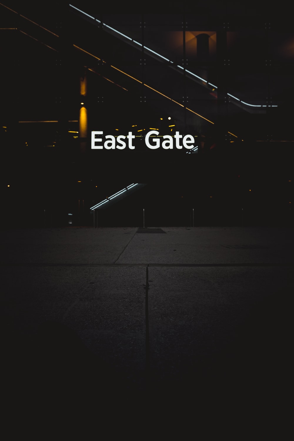 East Gate logo with dim light photo