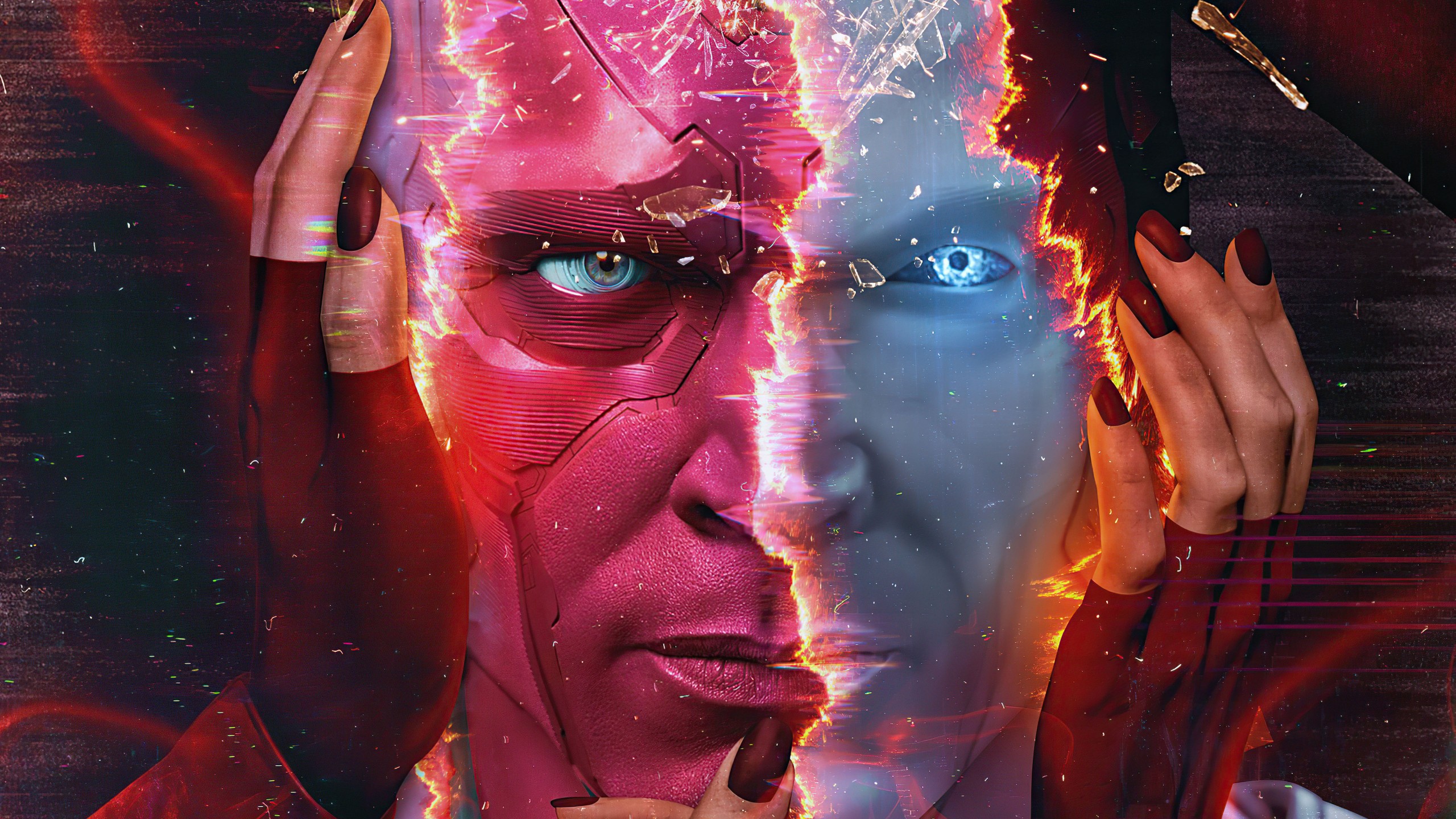 Marvel Comics Vision WandaVision White Vision 4K 5K HD WandaVision Wallpaper