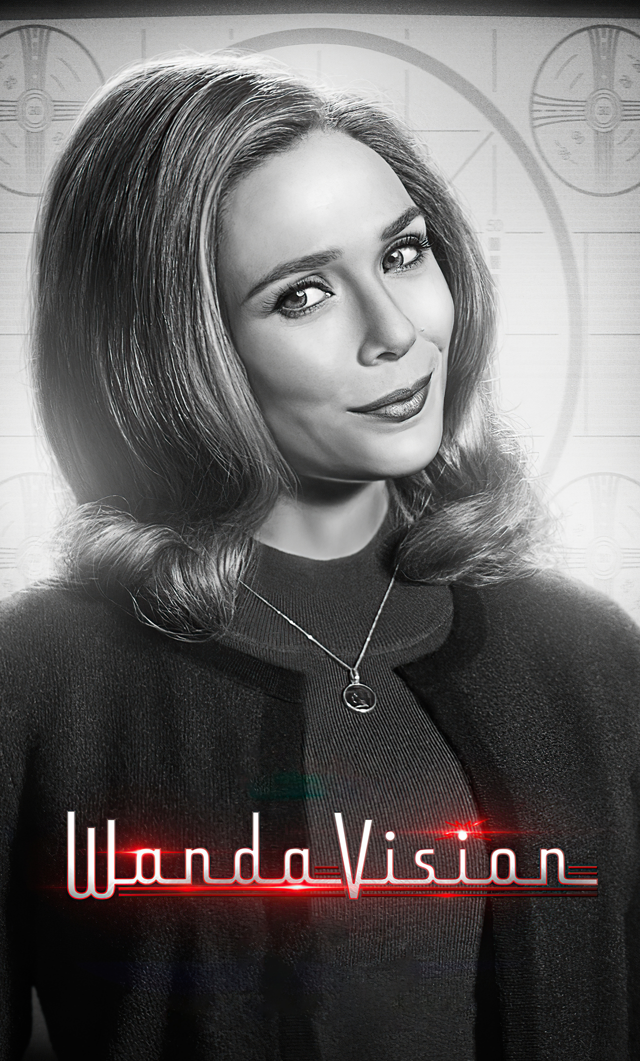 Wanda Vision Monochrome Poster 4k iPhone HD 4k Wallpaper, Image, Background, Photo and Picture