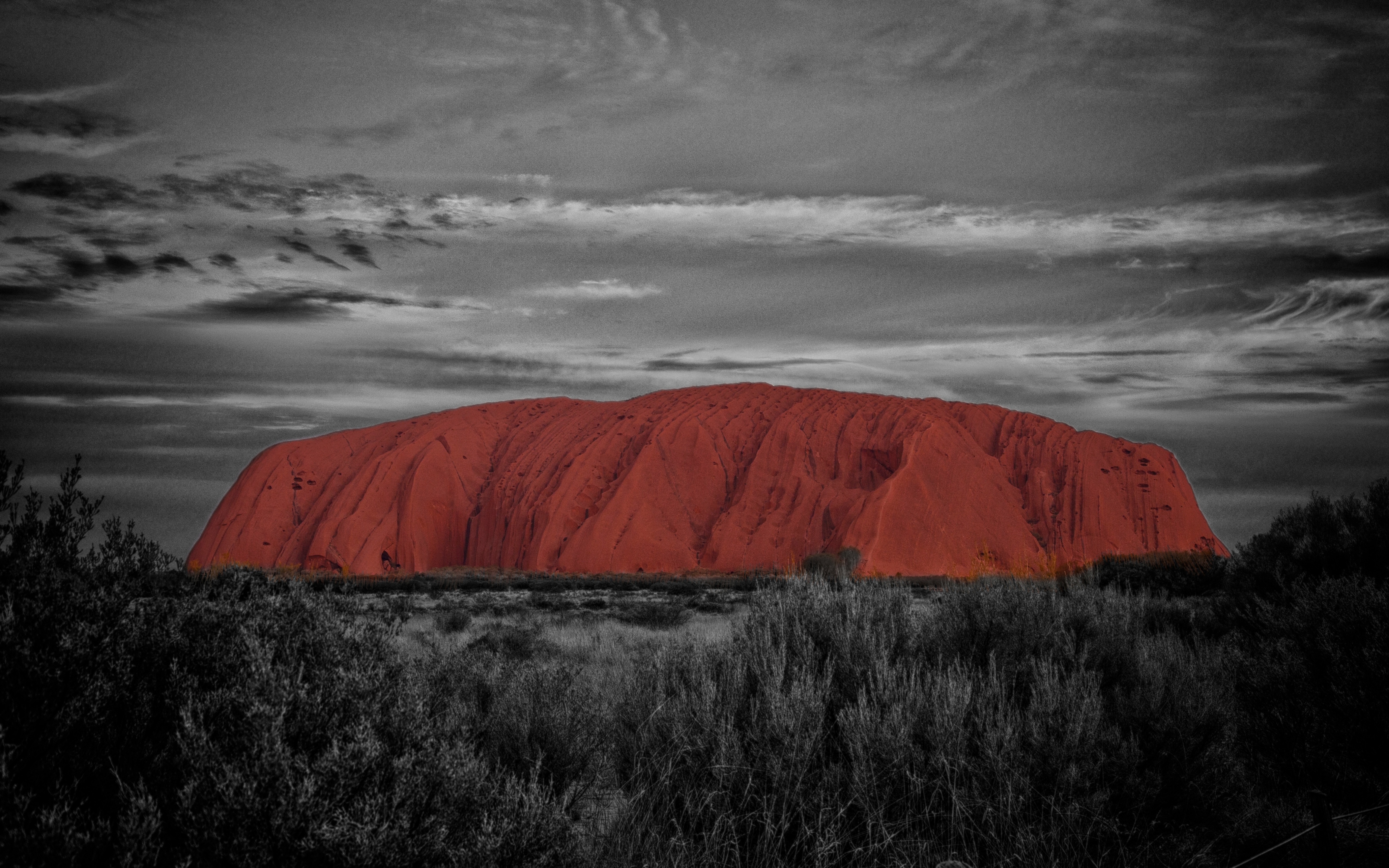 Wallpaper Uluru, Alice Springs, Nature, Grassland, Natural Landscape, Background Free Image