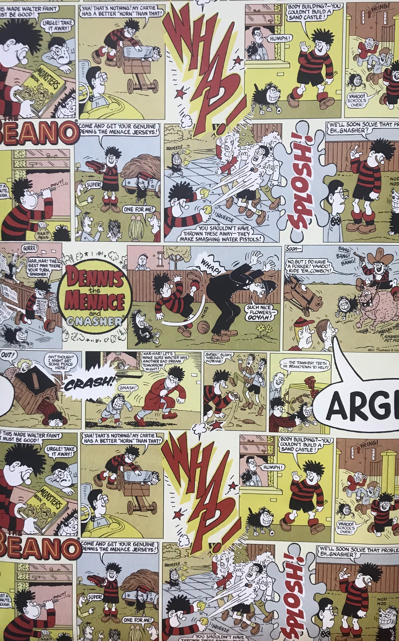 The Beano Dennis The Menace Gnasher Vintage Wallpaper