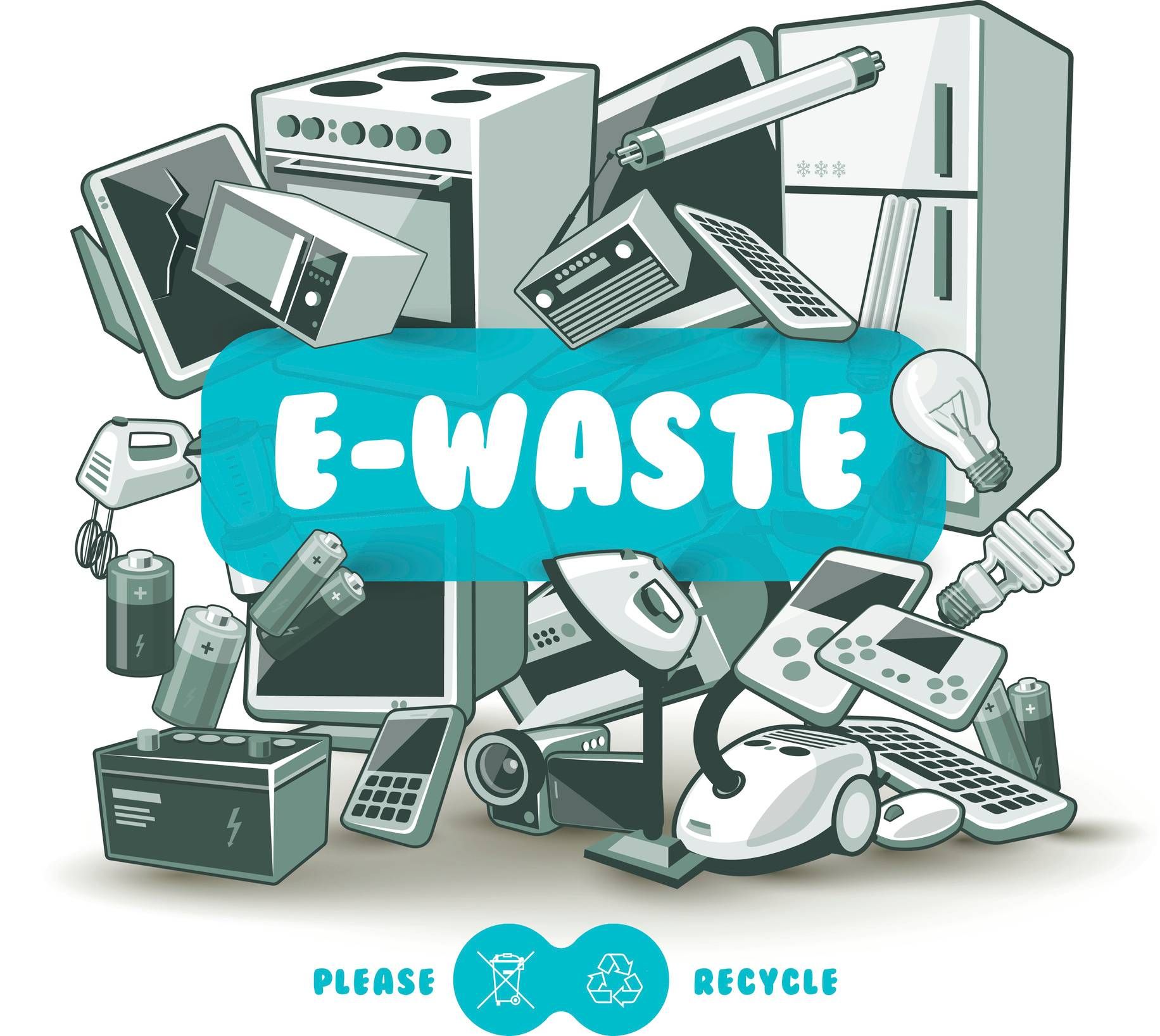 Tips To Choose A Reliable E Waste Management Service. E Waste Recycling, Red Sign, Recycling
