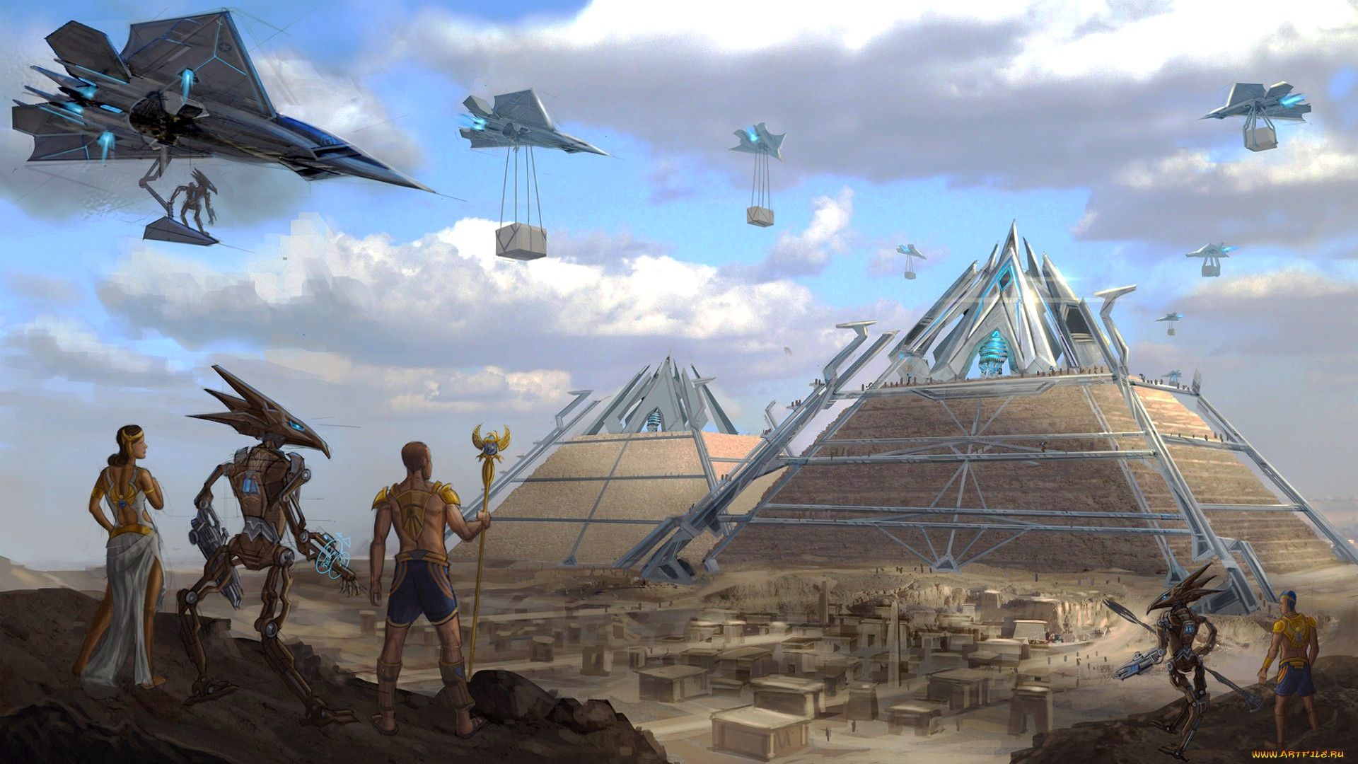 Sci Fi Wallpaper. Ancient aliens, Pyramids, Egypt