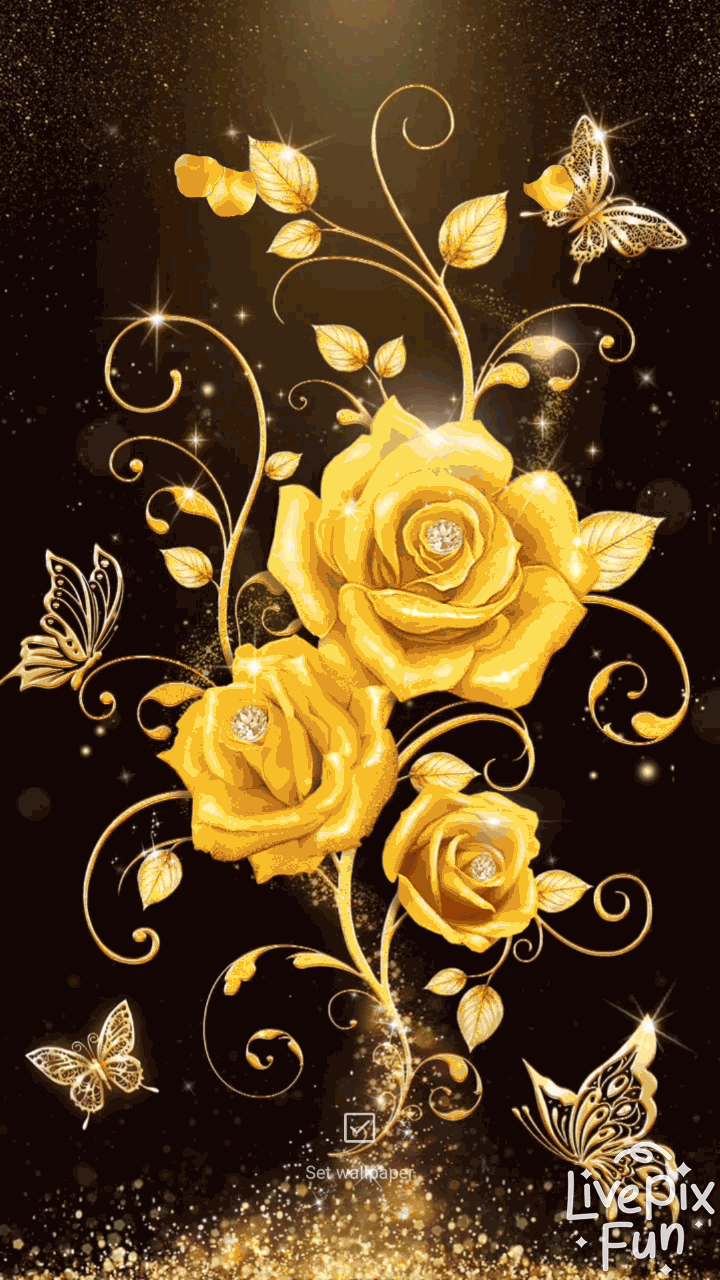 Gold Flower Background HD