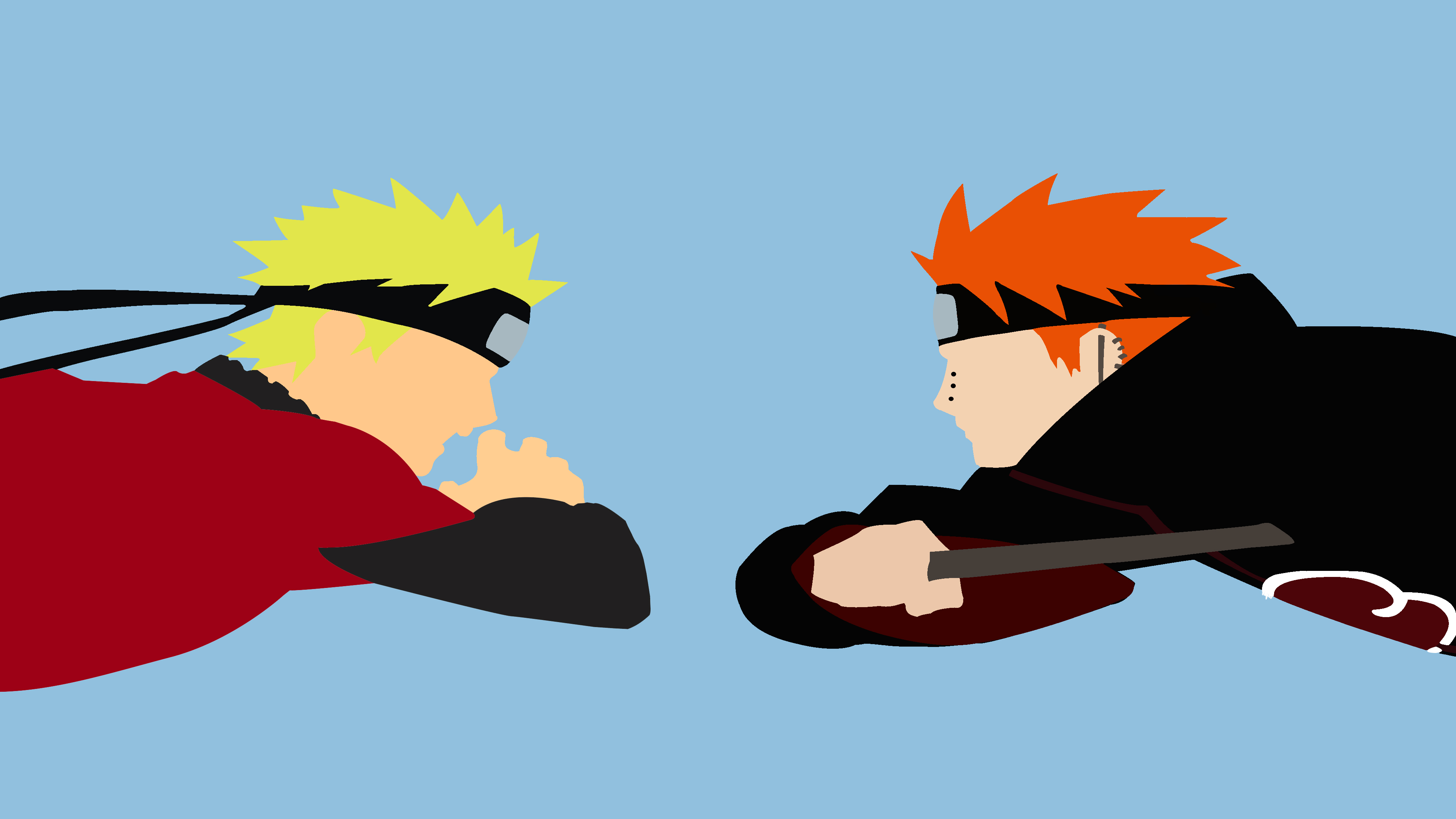 Akatsuki Naruto Fight Minimalist Naruto Naruto Uzumaki Ninja Pain Naruto Wallpaper:4098x2304