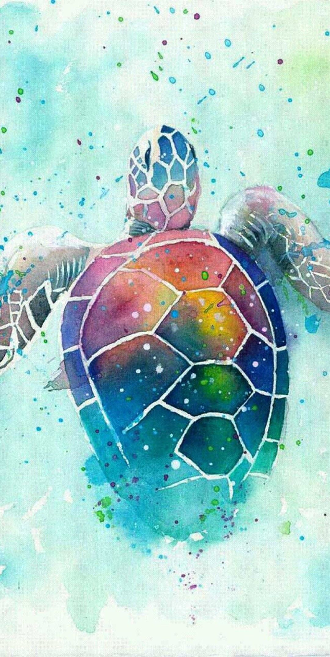 Turtle Watercolor Wallpaper, HD Turtle Watercolor Background on WallpaperBat