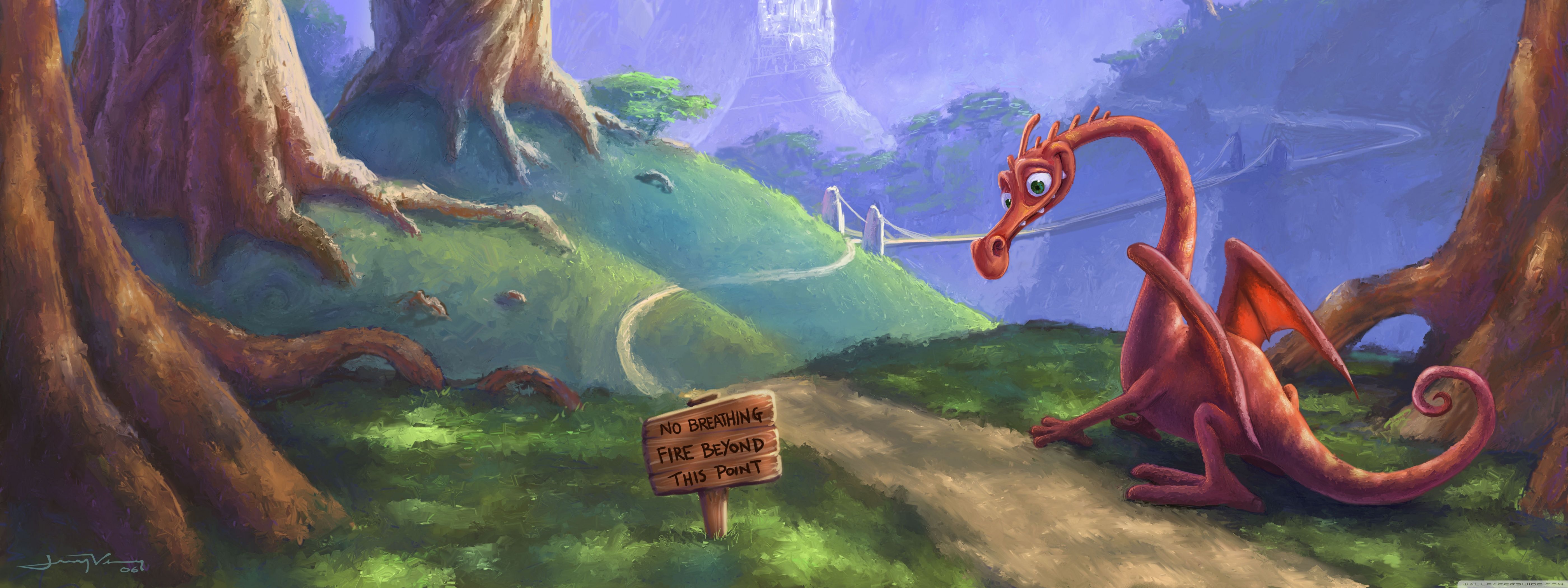 Funny Dragon Wallpaper