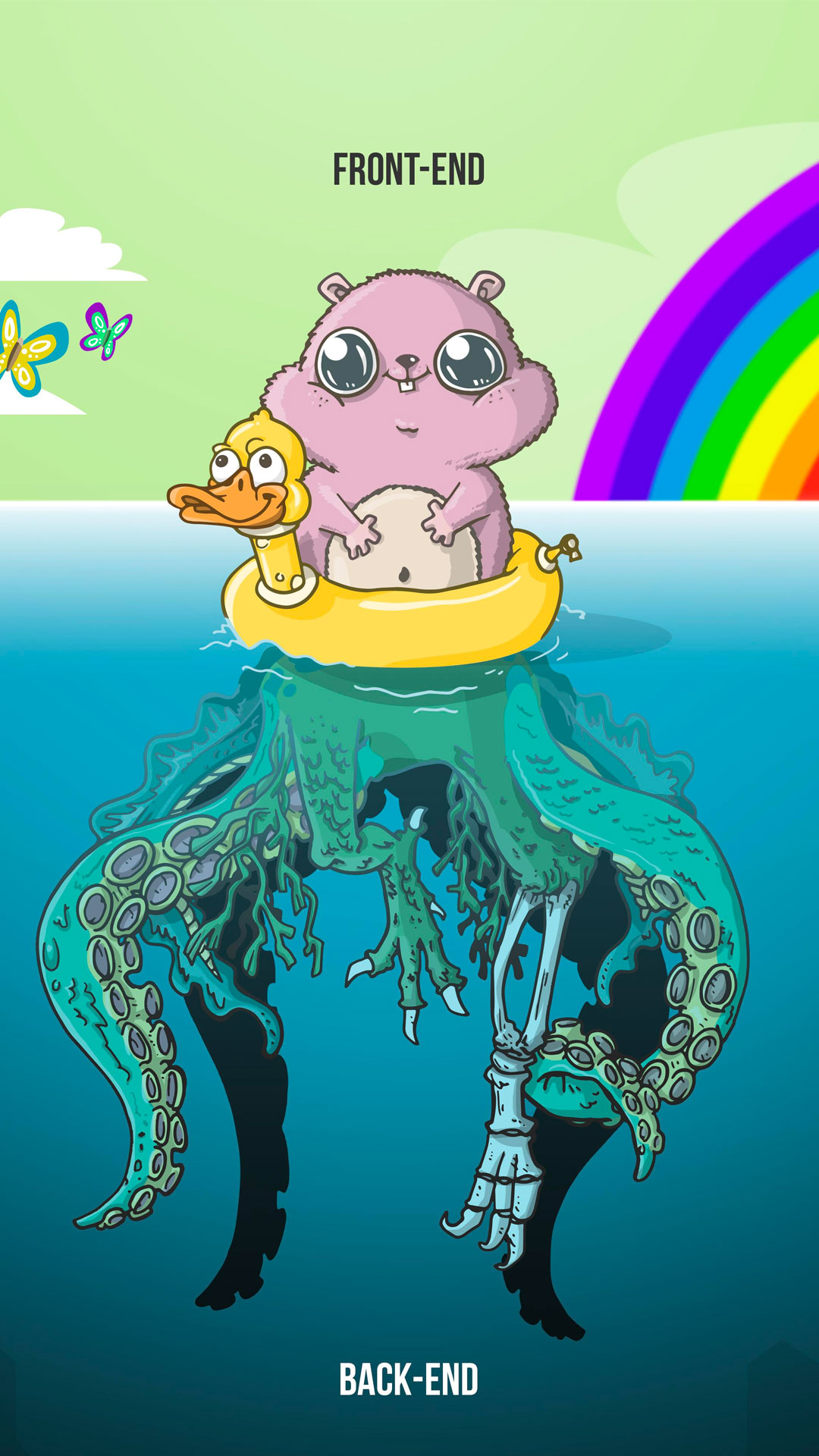 Front End Vs Back End [1080x1920] (x Post R Programmerhumor): IWallpaper