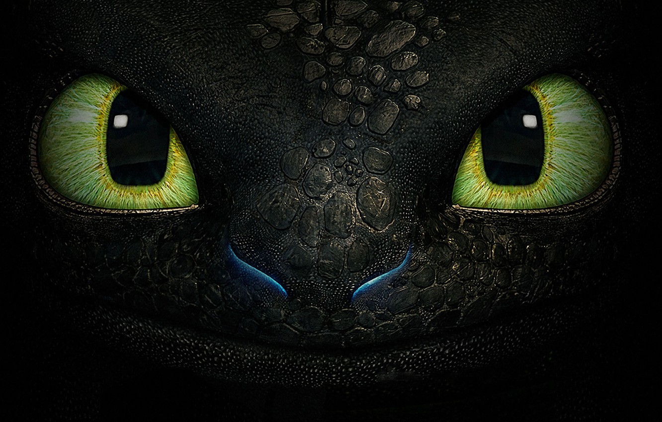 Wallpaper eyes, fantasy, dragon, cartoon, texture, toothless, the night fury image for desktop, section фильмы