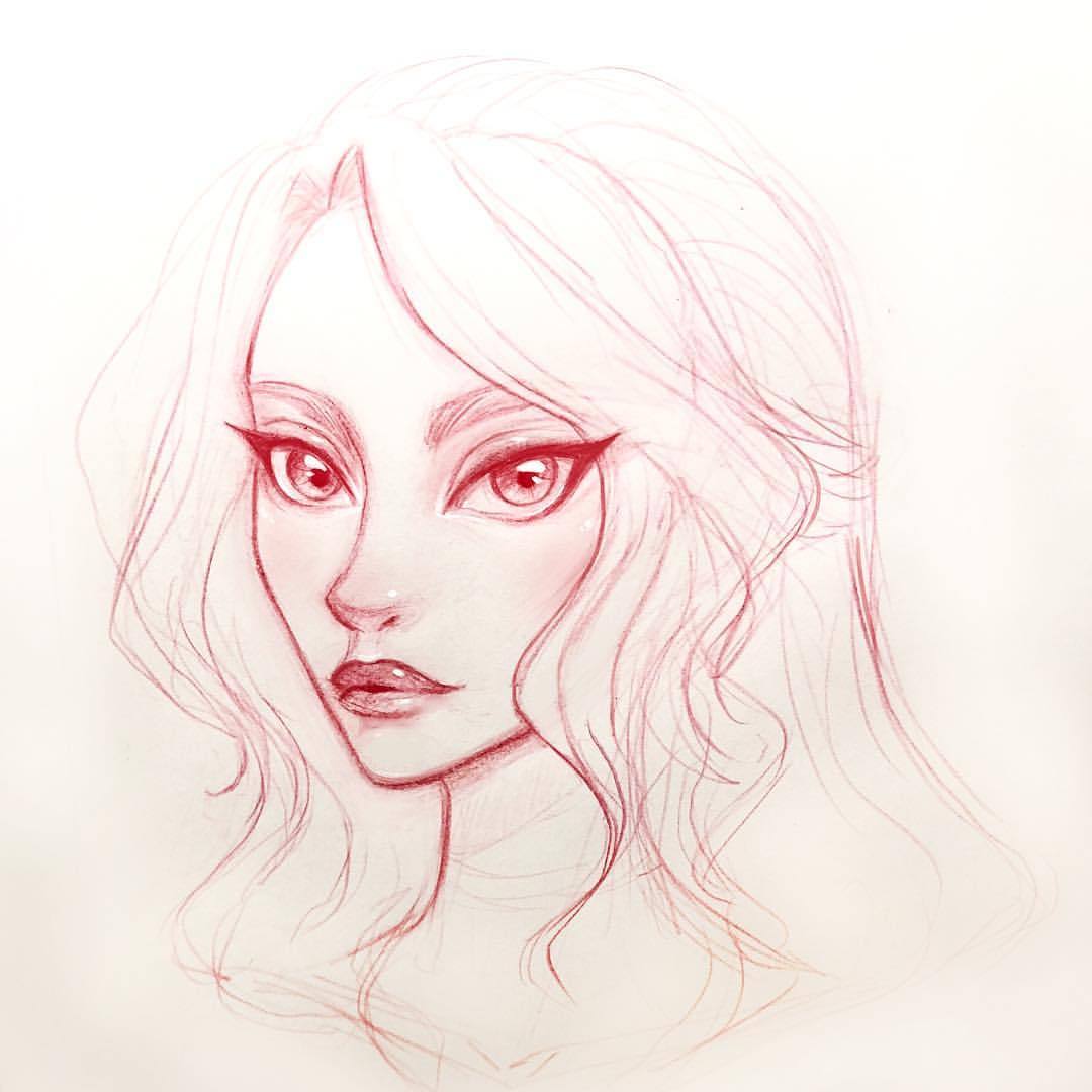 Anime female face Sketch