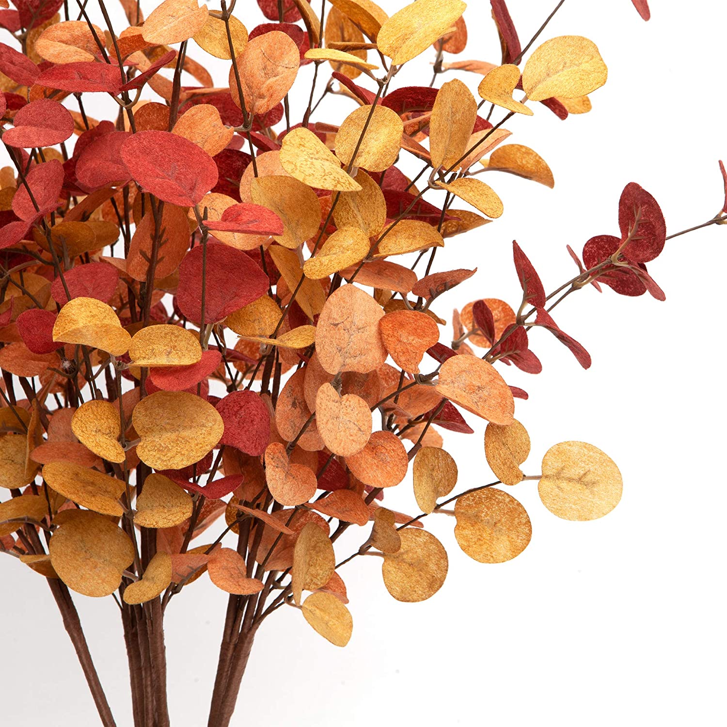 DecorX 6 Pcs Artificial Eucalyptus Stems Fall Decorations with Fall Eucalyptus Leaves Autumn Decorations for Office and Home Artificial Plants for Floral Arrangement