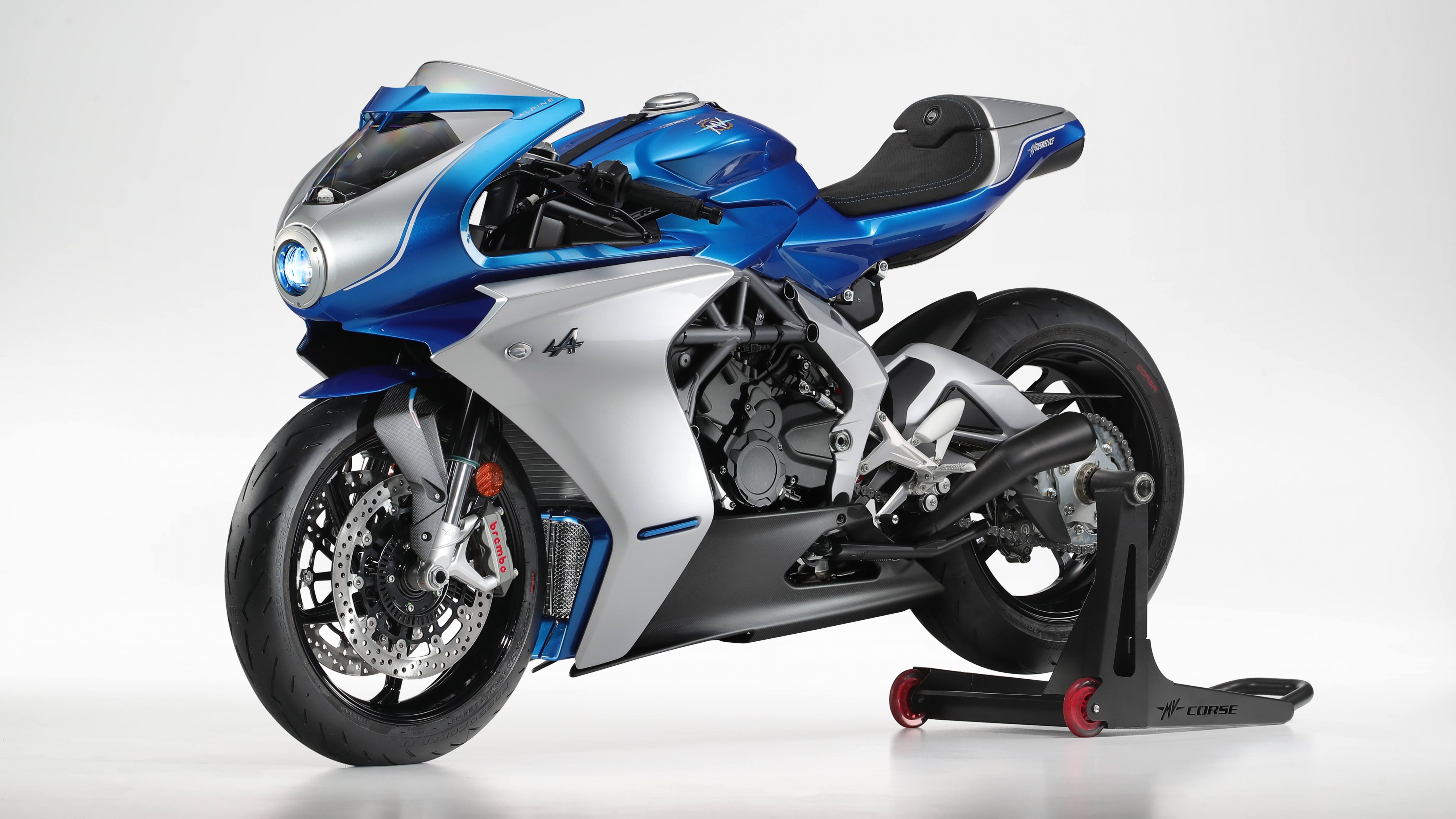 MV Agusta Superveloce Alpine Wallpaper 4K, Limited edition, 2021, White background, 5K, Bikes