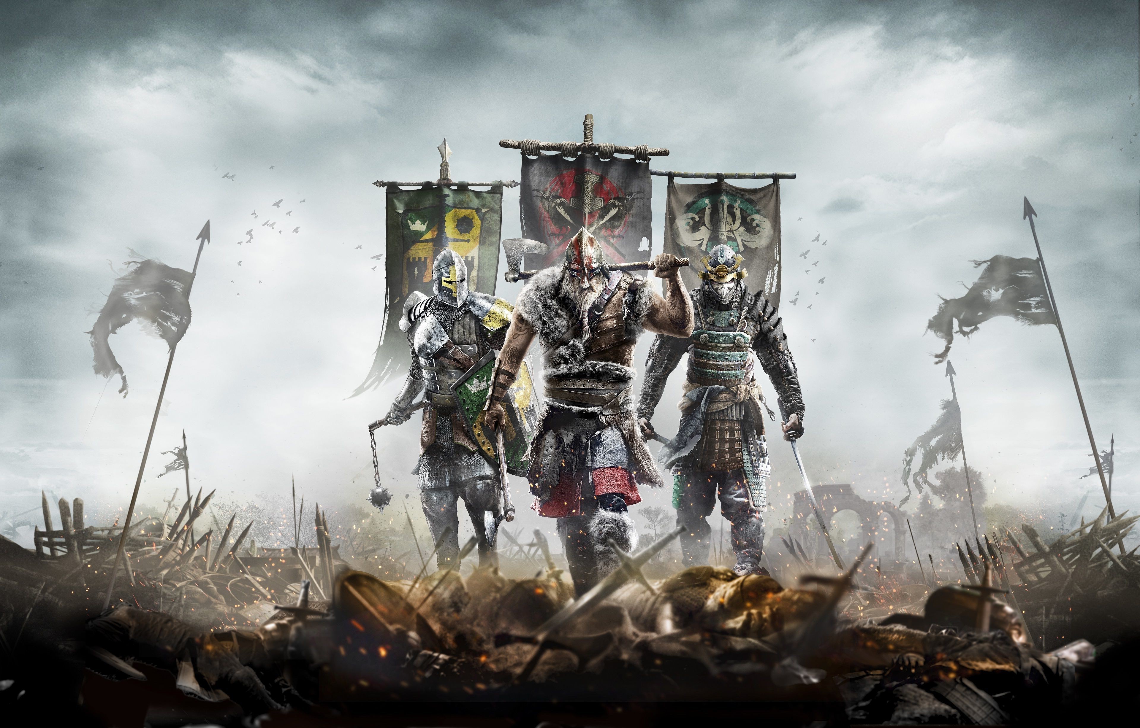 For Honor, Video Games, Samurai, Vikings, Concept Art, Warrior, Knights, War Wallpaper HD / Desktop and Mobile Background