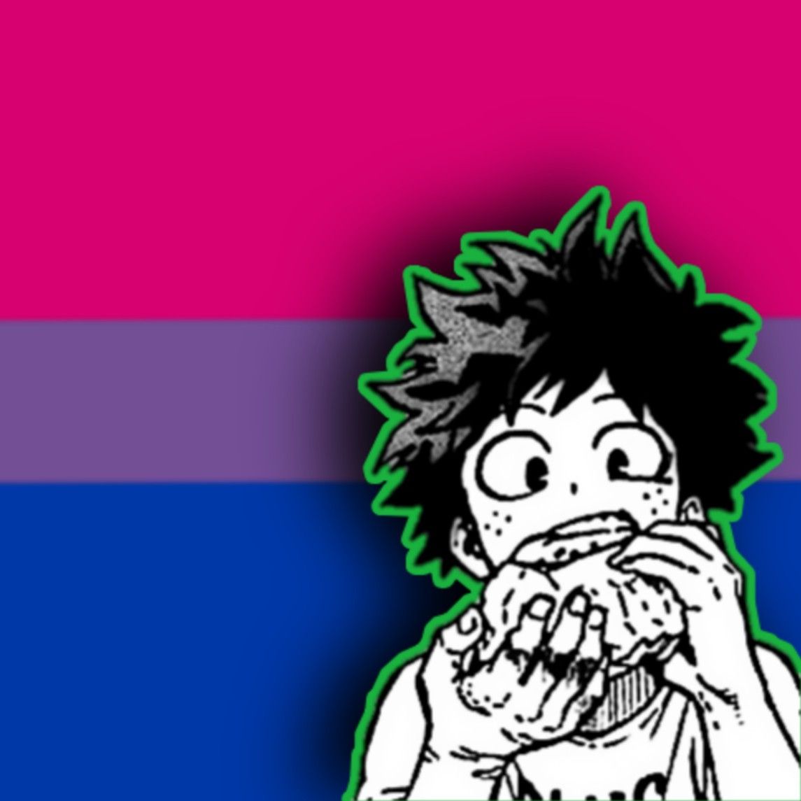 Izuku Midoriya Pride Profile Pic. Anime poses female, Anime, Flag icon