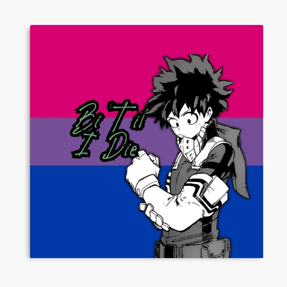 My Hero Academia Deku Bisexual Pride Flag Merch Photographic Print