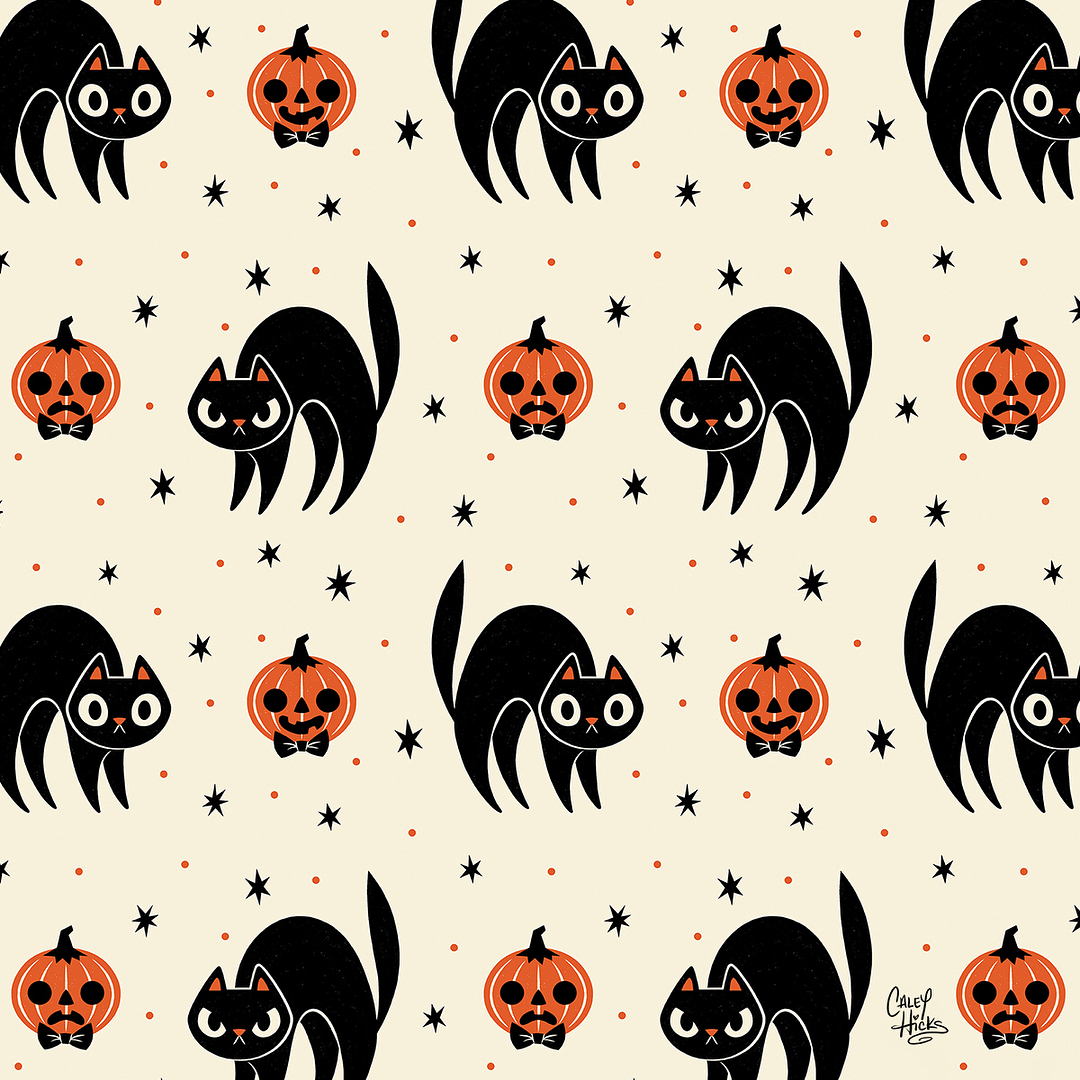 Halloween Wallpaper, Pumpkins & Black Cats