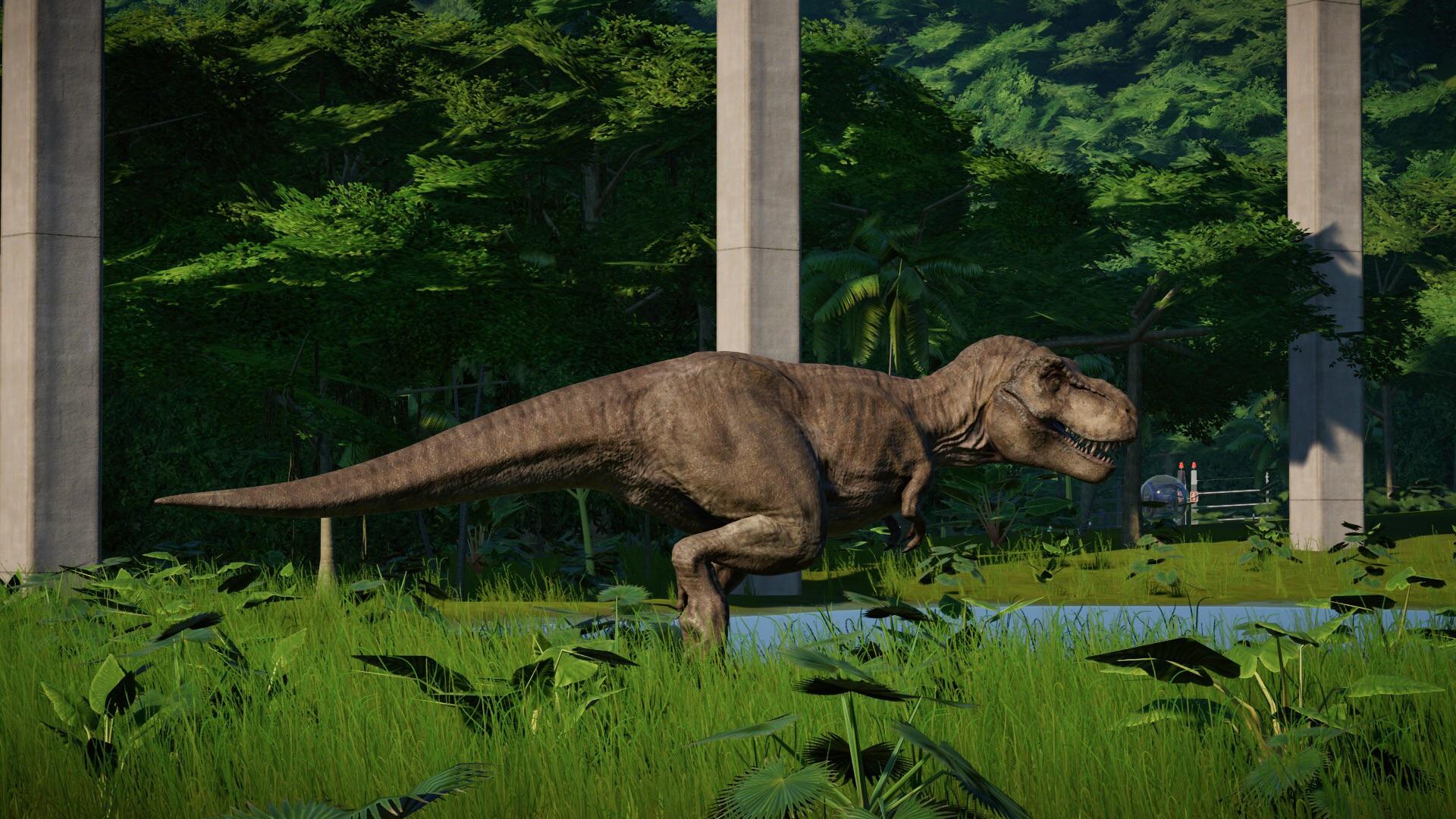 Tyrannosaurus Rex Roberta on Isla Nublar (game is Jurassic World Evolution): JurassicPark