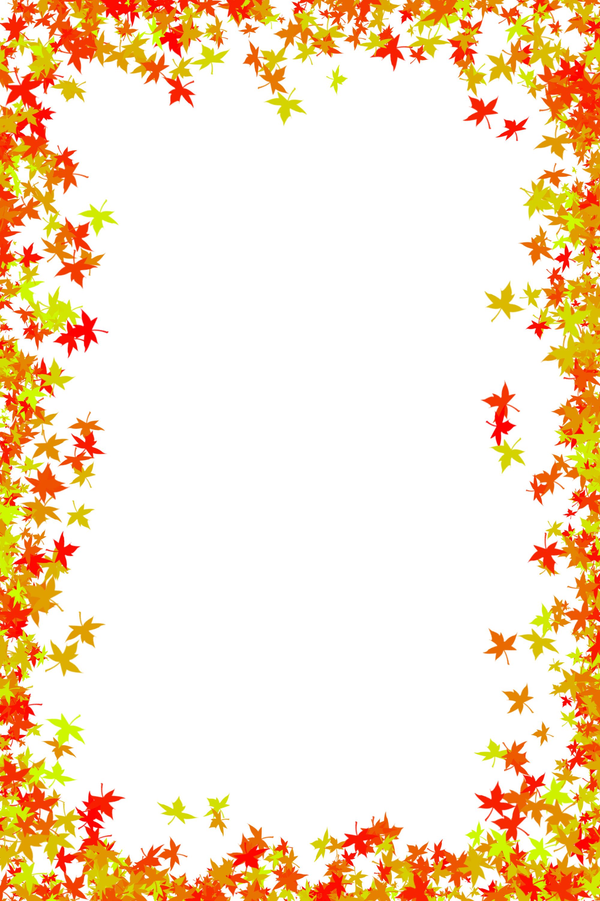 Fall Foliage Border Free. download photo frame of maple leaves in red and orange colors. Clip art borders, Fall borders, Page borders