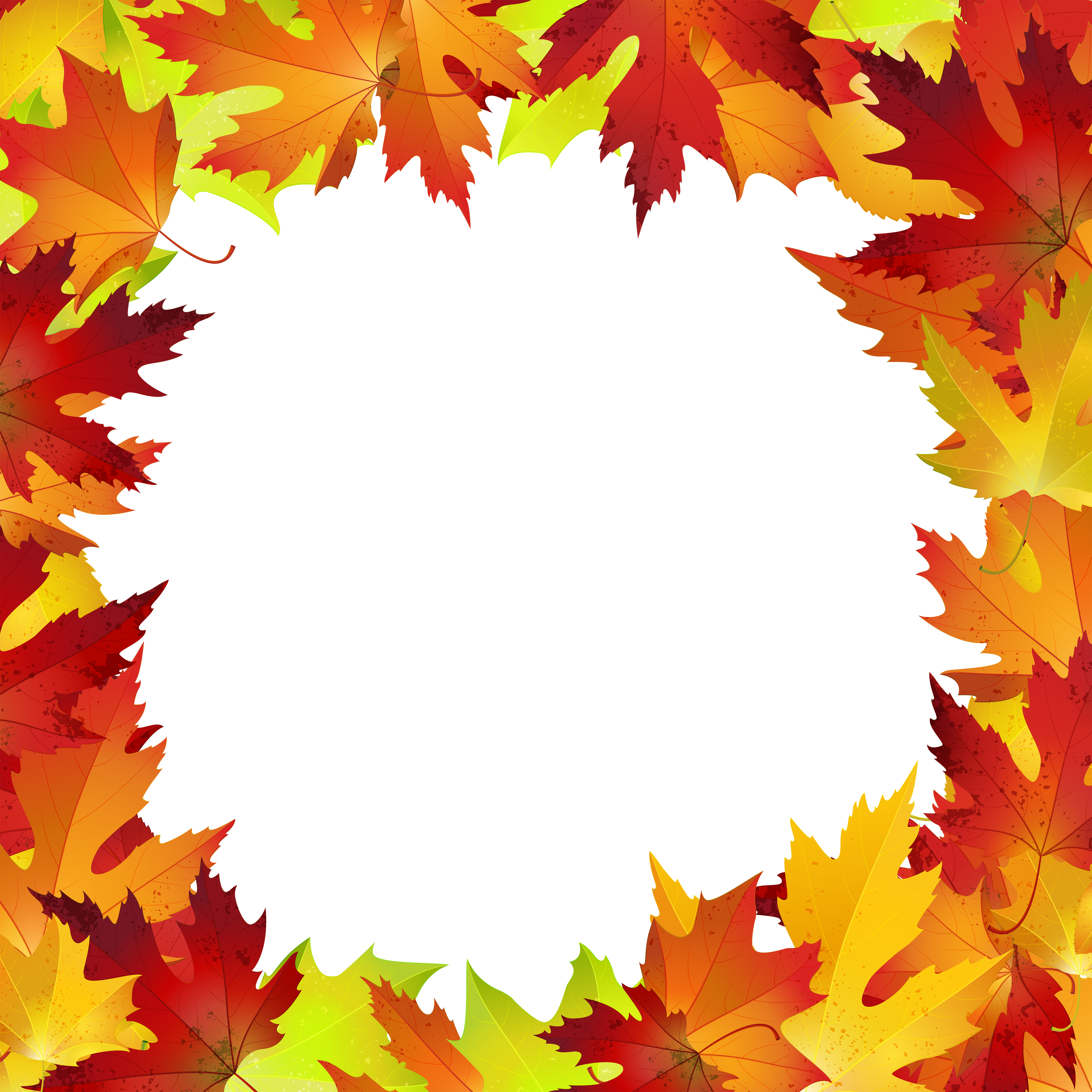 Autumn Leaves Border PNG Clip Art Image​-Quality Image and Transparent PNG Free Clipart