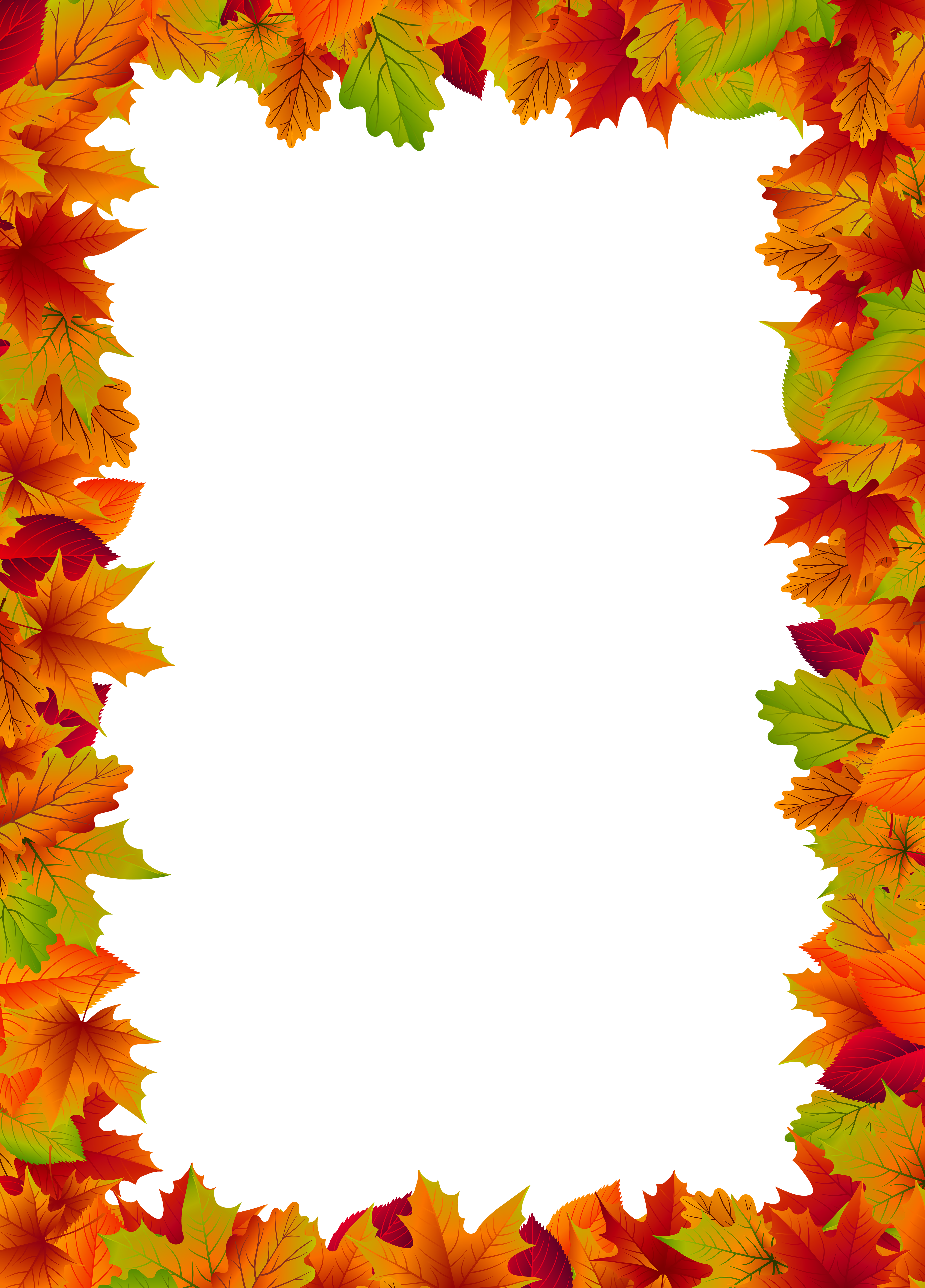 Fall Border Frame PNG Clip Art Image​-Quality Image and Transparent PNG Free Clipart