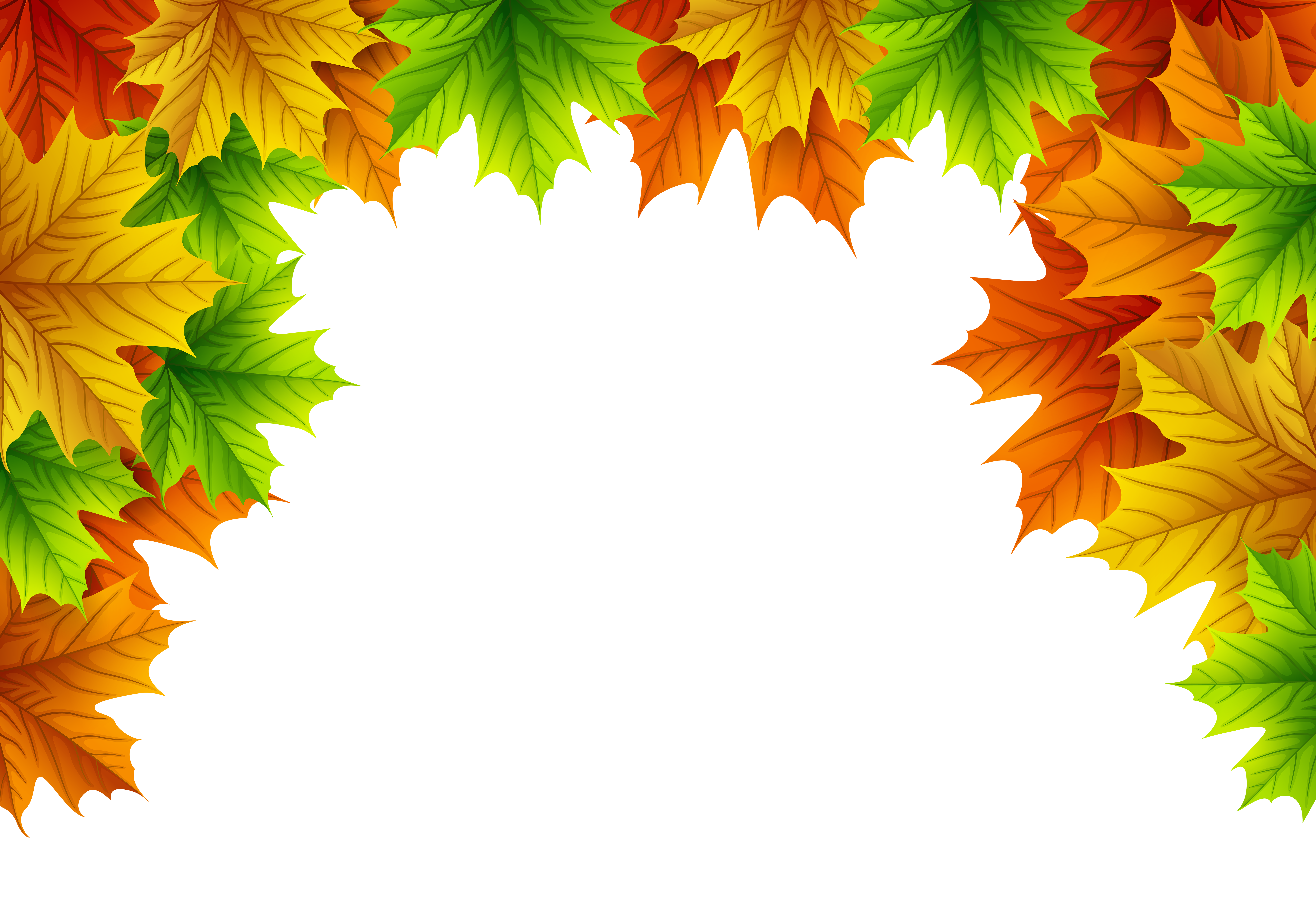 Autumn Leaves Decorative Top Border PNG Image​-Quality Image and Transparent PNG Free Clipart