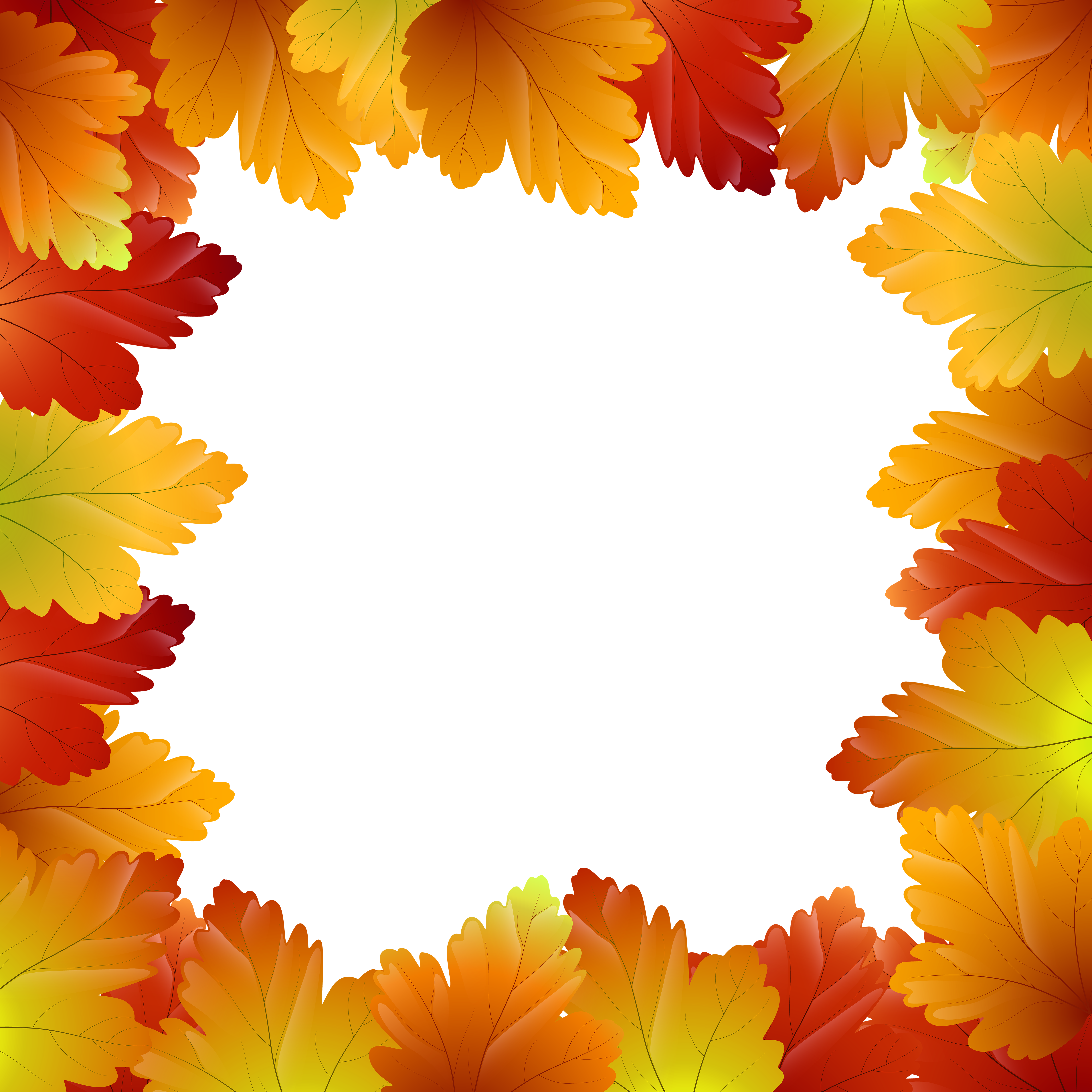 Autumn Leaves Border Frame PNG Clip Art Image​-Quality Image and Transparent PNG Free Clipart