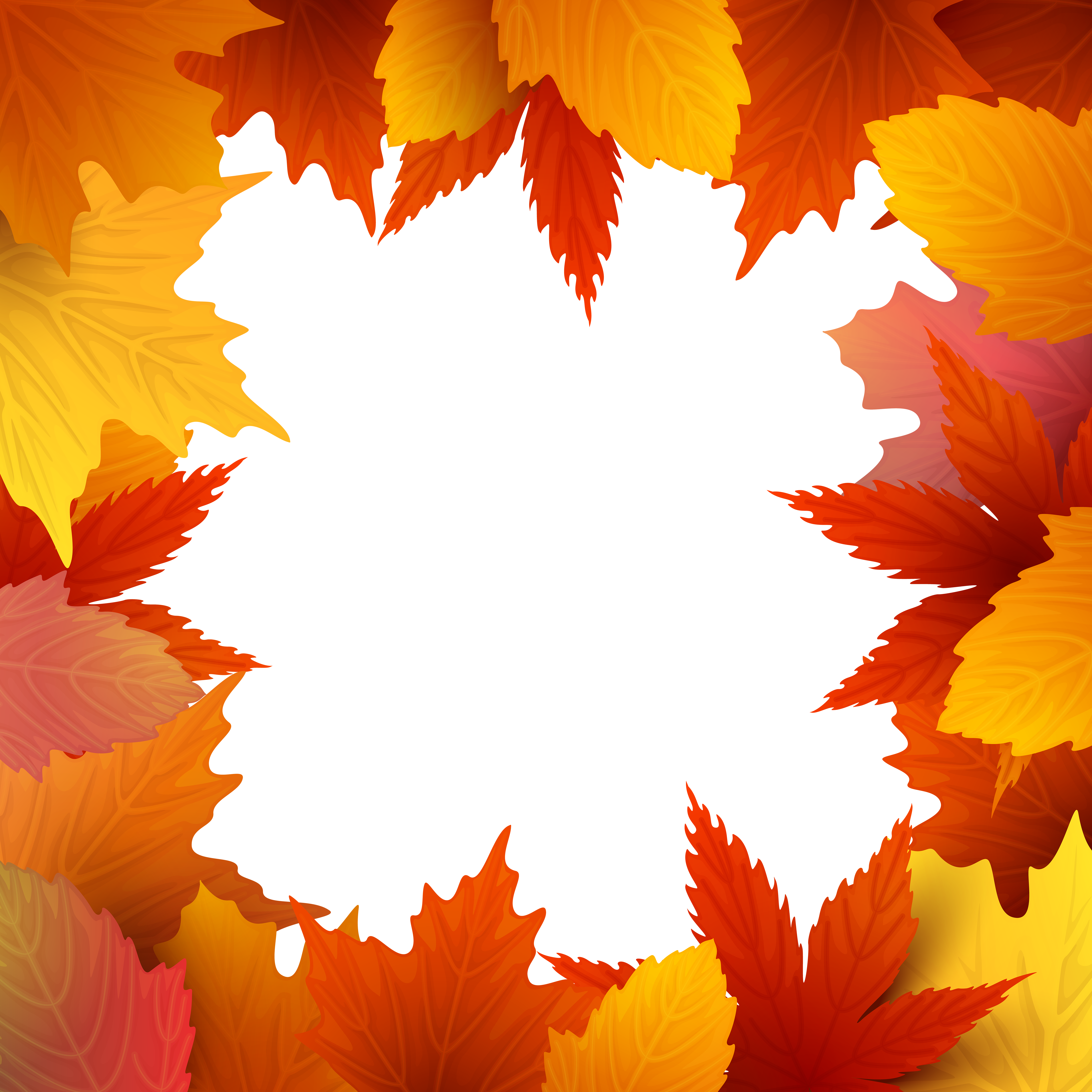 Autumn Leaves Frame Border PNG Clip Art​-Quality Image and Transparent PNG Free Clipart