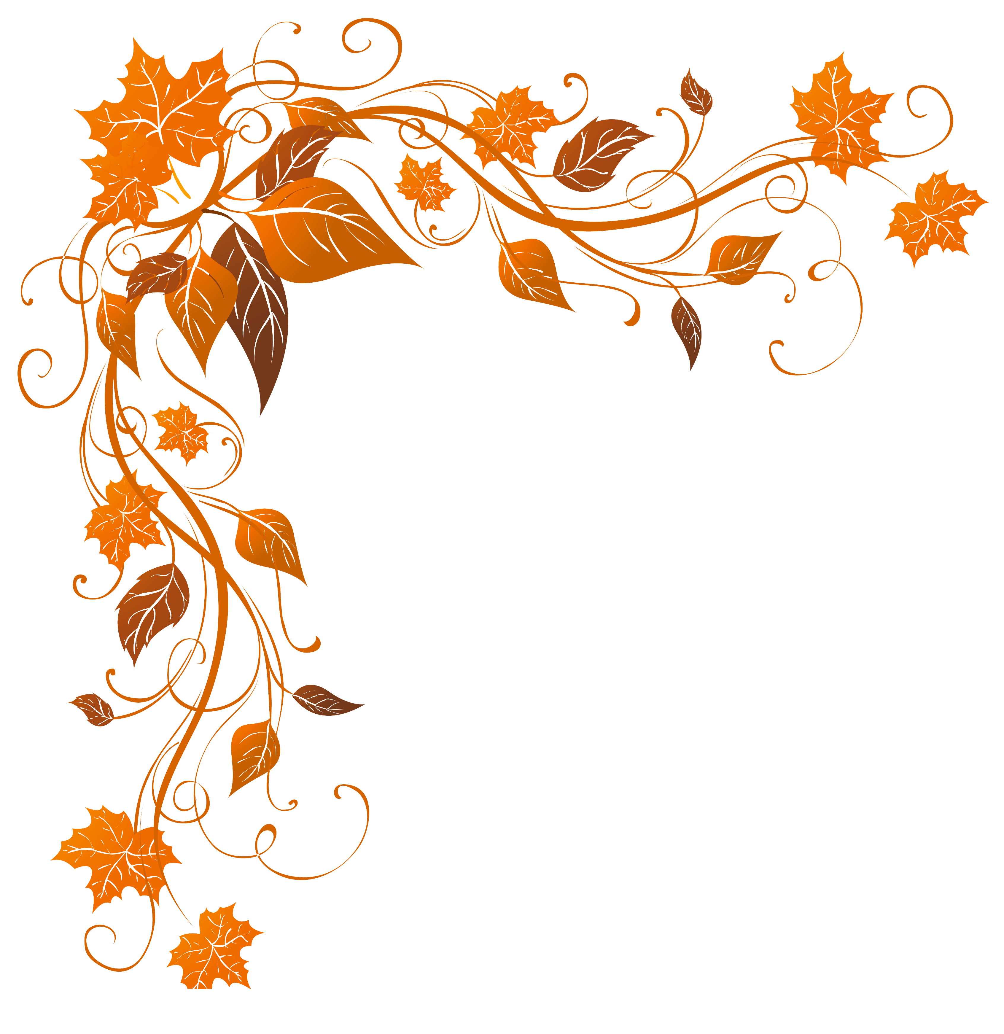 Transparent Autumn Decoration PNG Clipart Image. Fall clip art, Clip art borders, Fall borders