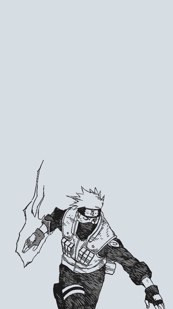 Aesthetic Black Lockscreen Wallpaper Tumblr iPhone. Kakashi, Wallpaper naruto shippuden, Anime naruto