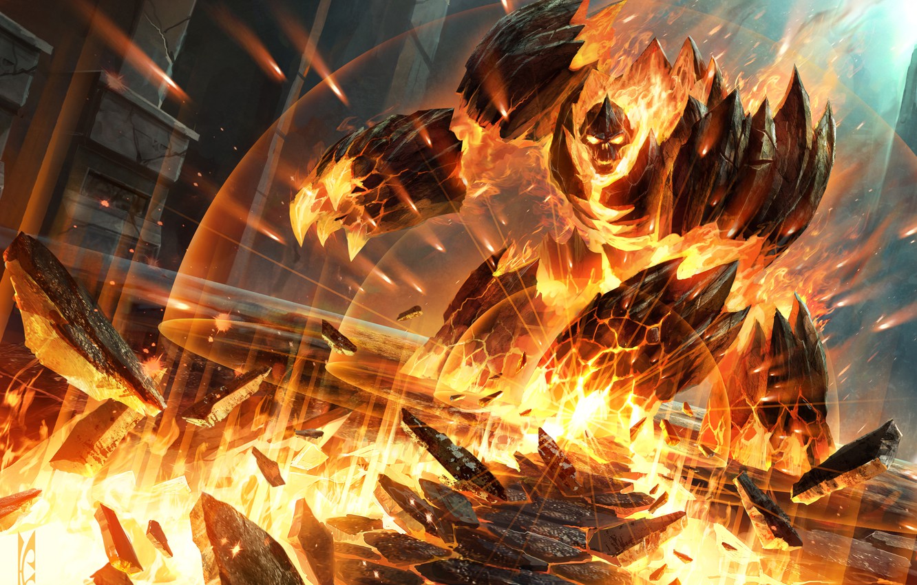 Wallpaper fire, map, being, art, WoW, World of Warcraft, elemental, Hearthstone, Blackrock Mountain, Demonwrath, Demonic wrath image for desktop, section игры