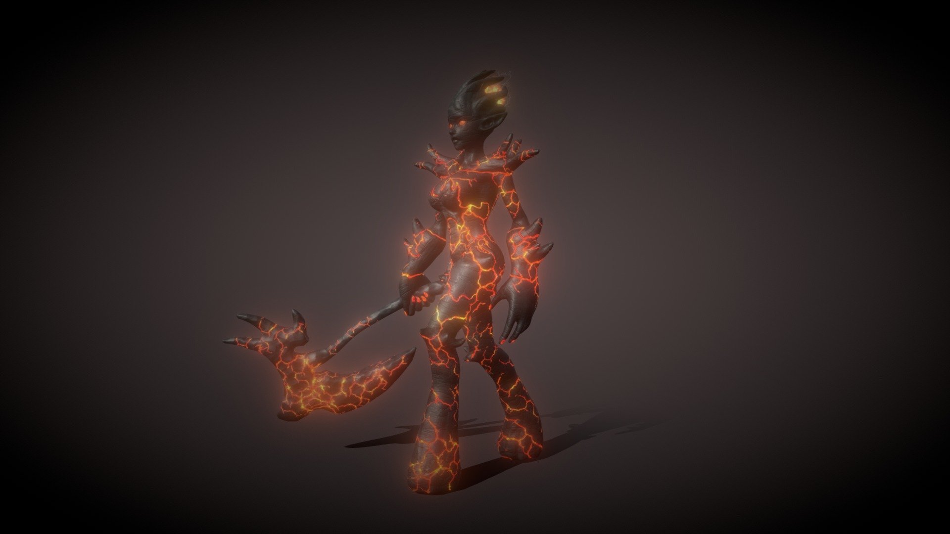 Female Fire Elemental Royalty Free 3D model by InaLaAtzu [5f43e4a]