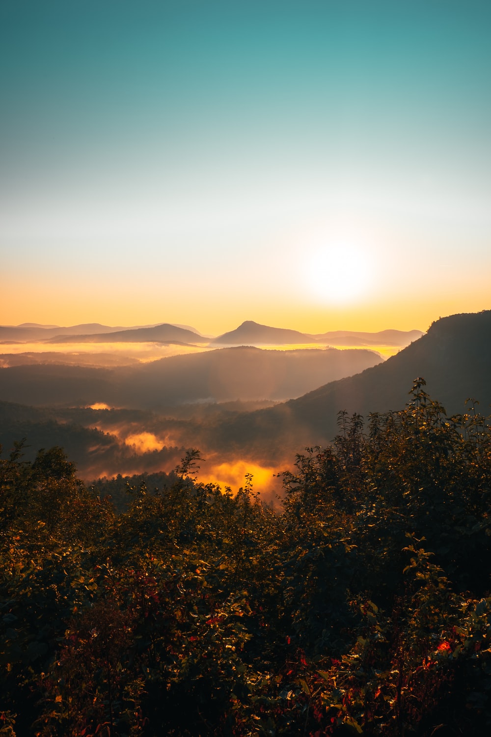Mountain Sunset Picture. Download Free Image