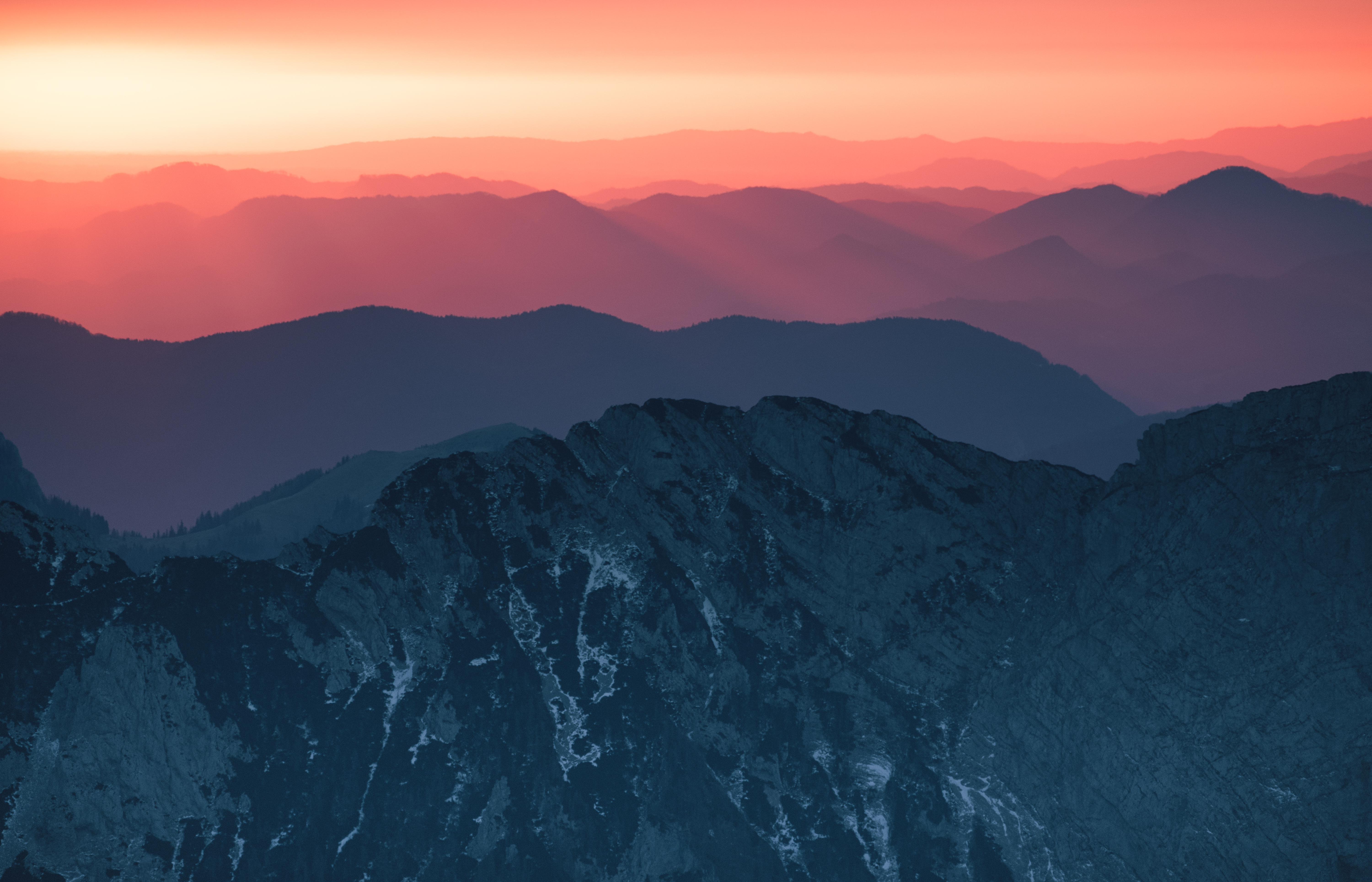 Mountain During Sunset · Free