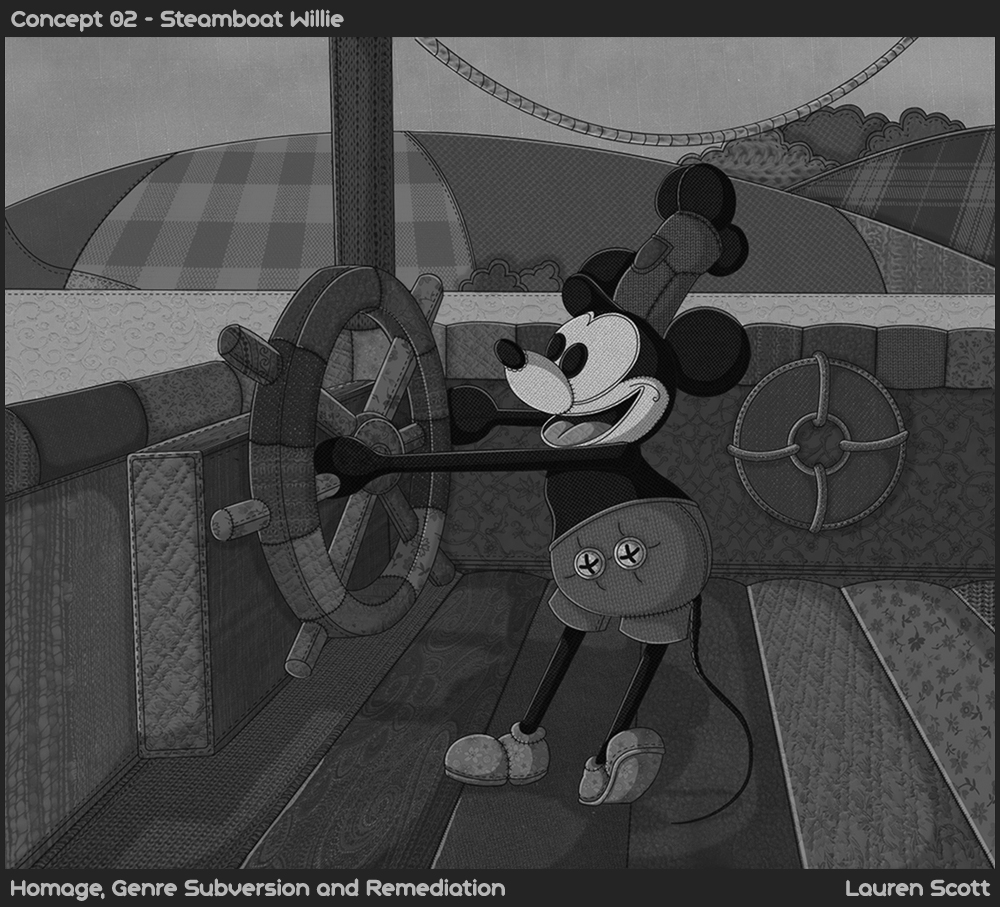 Steamboat willie Fabric