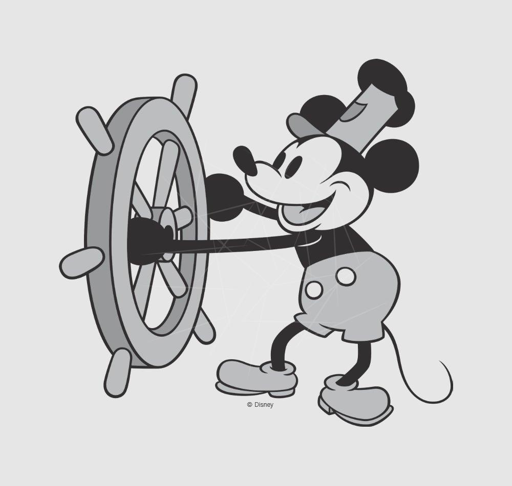 Steamboat Willie PNG Free Download For Cricut & Silhouette Plus Resource For Print On Demand