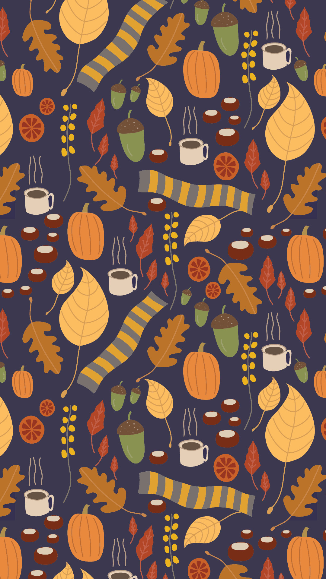 Autumn Pattern iPhone Wallpaper