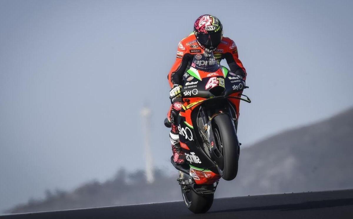 MotoGP 2021. The new Aprilia on the track in Jerez