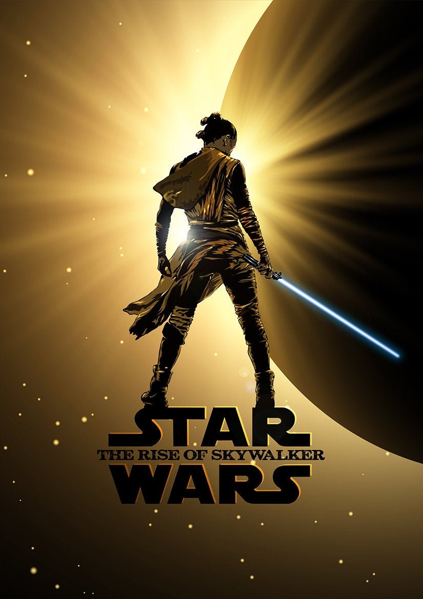 Rey Star Wars Fantasy Heroes Digital Print Wallpaper