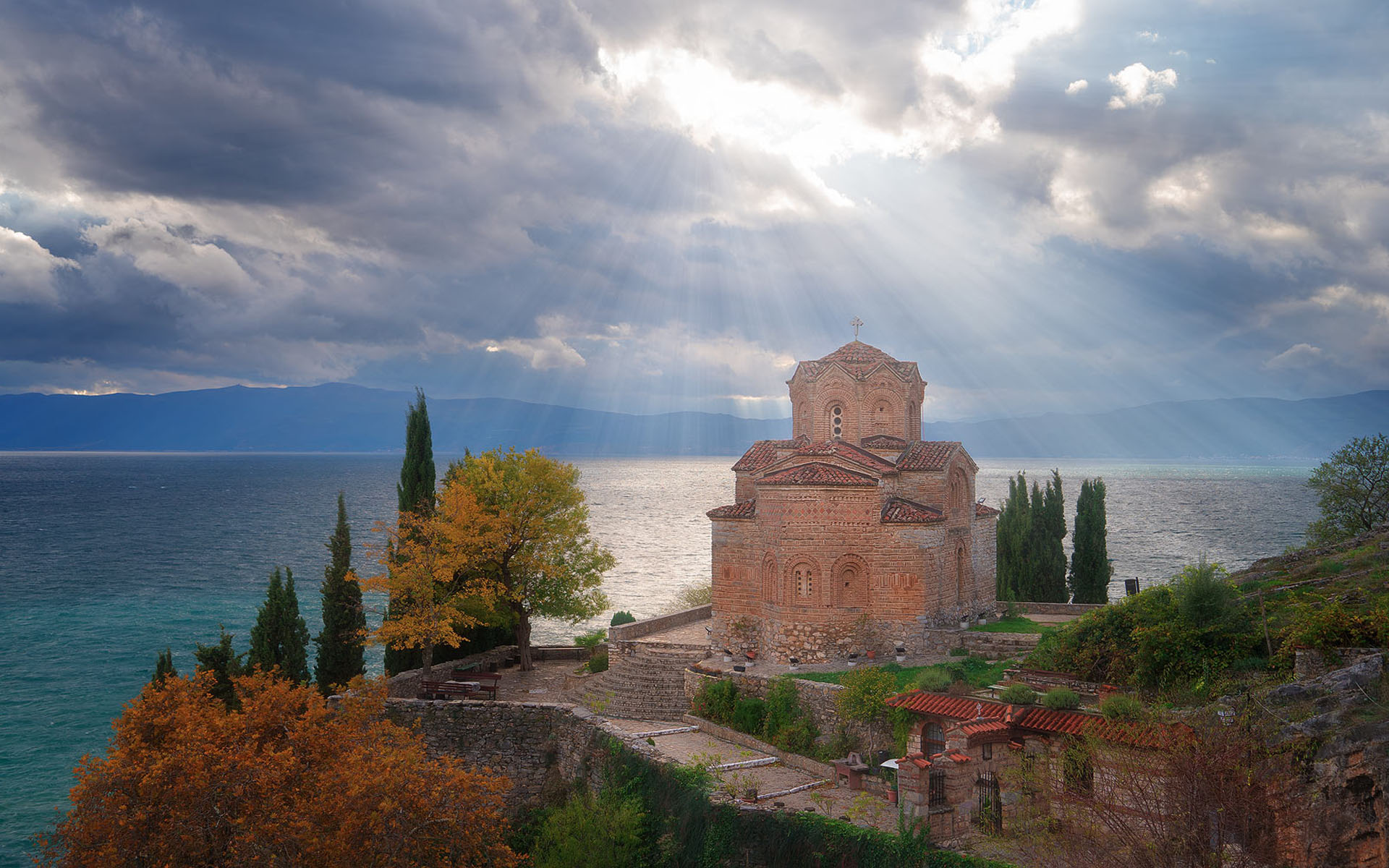 Church Of St. John At Kaneo And Lake Ohrid Macedonia One Of The Oldest Church In Europe, Wallpaper13.com