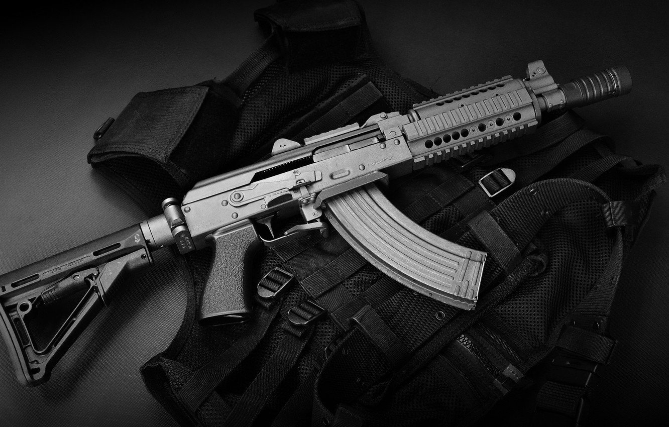 Wallpaper weapons, machine, the vest, SBR AK image for desktop, section оружие