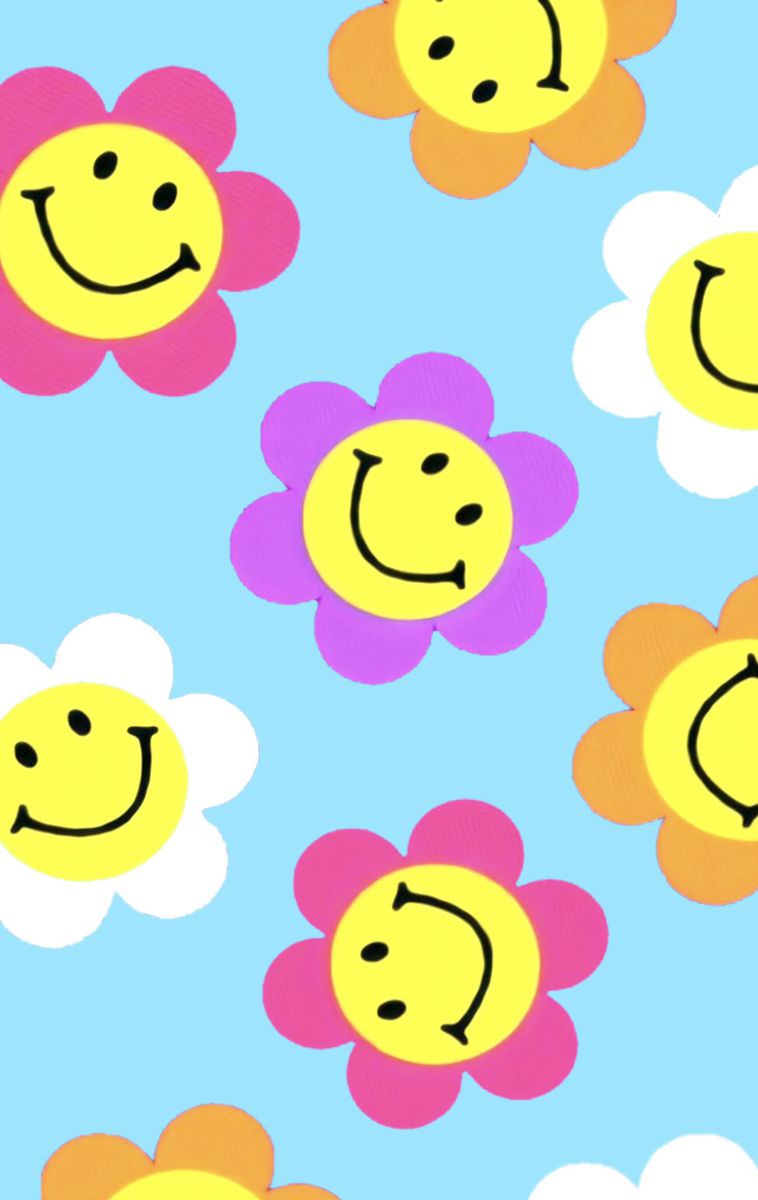 Aesthetic Flowers With Smiley Faces Wallpapers - Wallpaper Cave