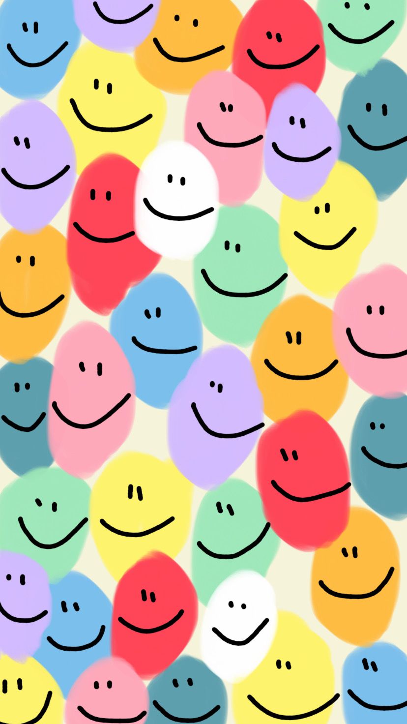 Background Pattern 73  Flower Smiley Face