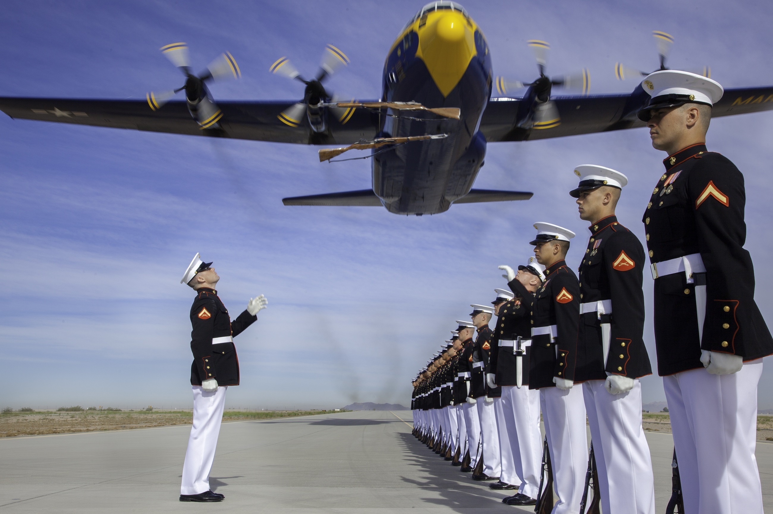 Us Marines Silent Drill And Fat Albert