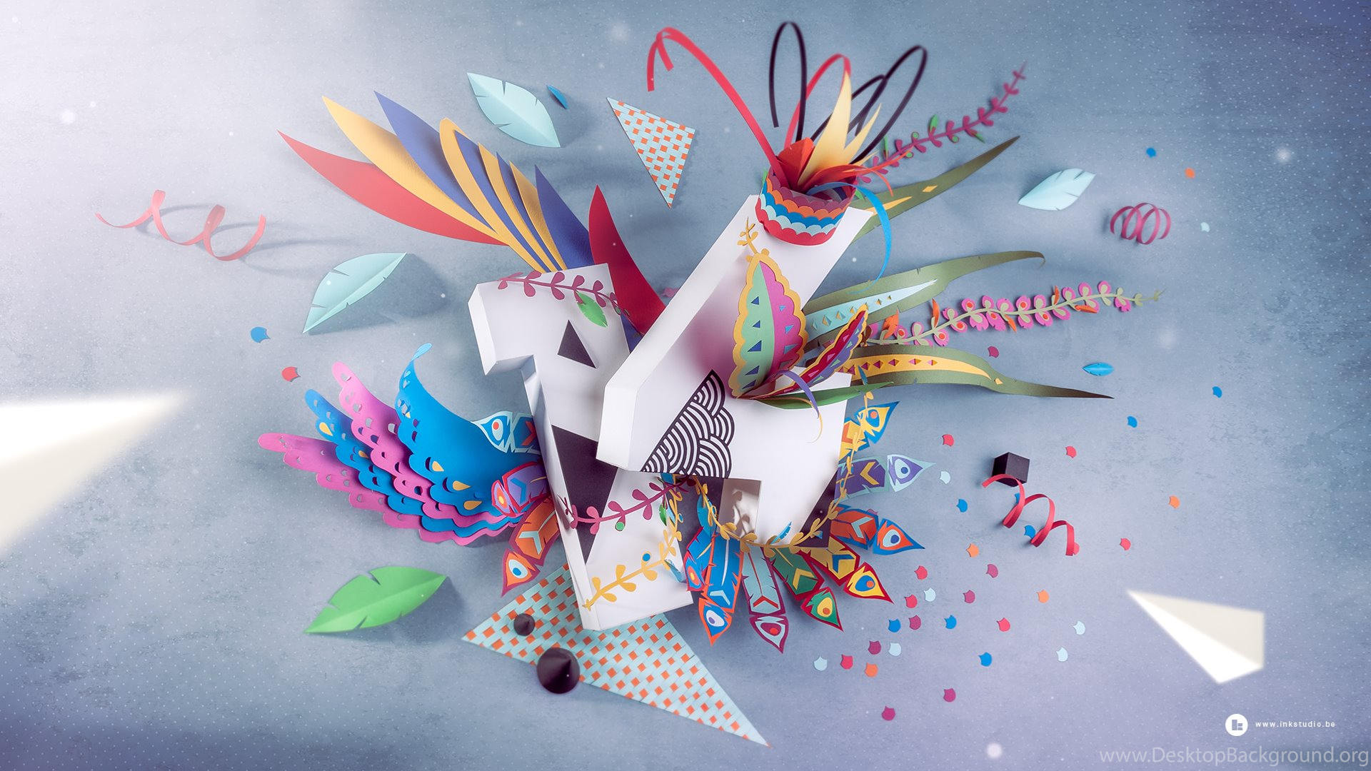 Paper Craft Wallpaper By Ink Studio Desktop Background