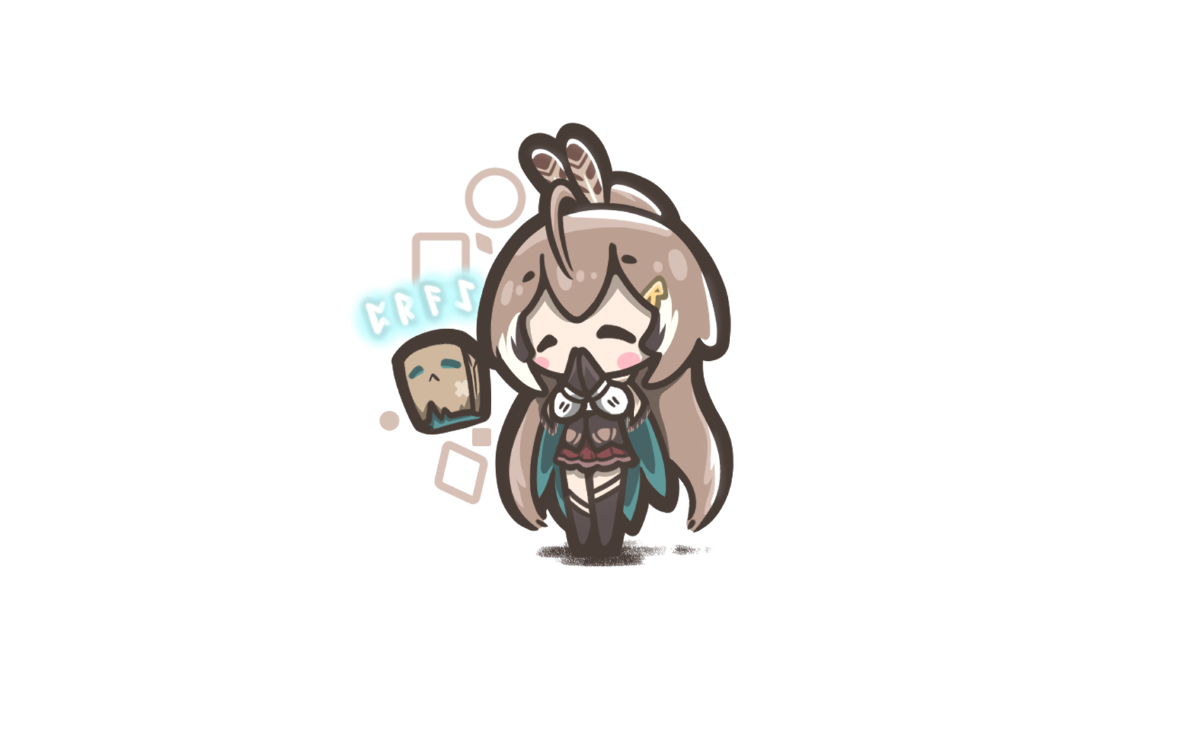 Praying Owl (Nanashi Mumei FanArt): VirtualYoutubers