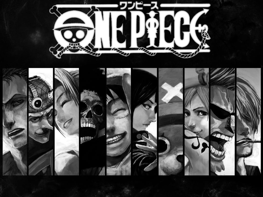One Piece Black and White Wallpaper